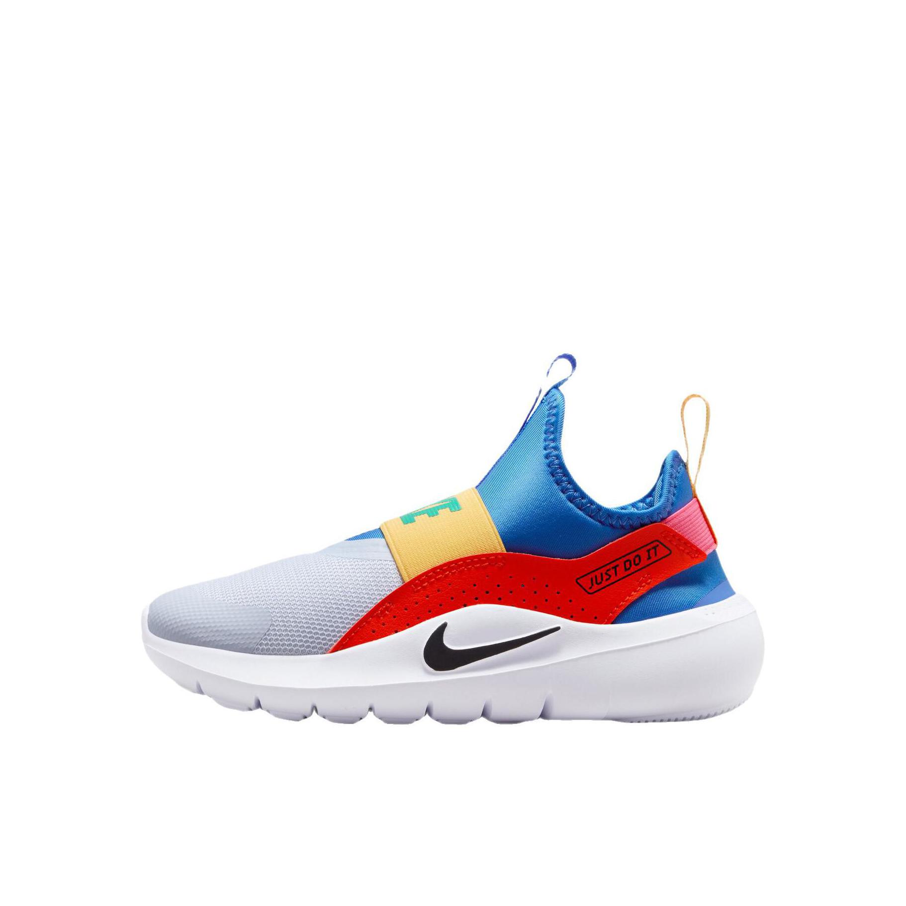 推荐商品：Nike FLEX RUNNER 4 运动鞋儿童 耐磨舒适休闲透气一脚蹬 小童/水晶蓝/黑色/热情红/足球灰/清透翠绿/典雅托帕石色