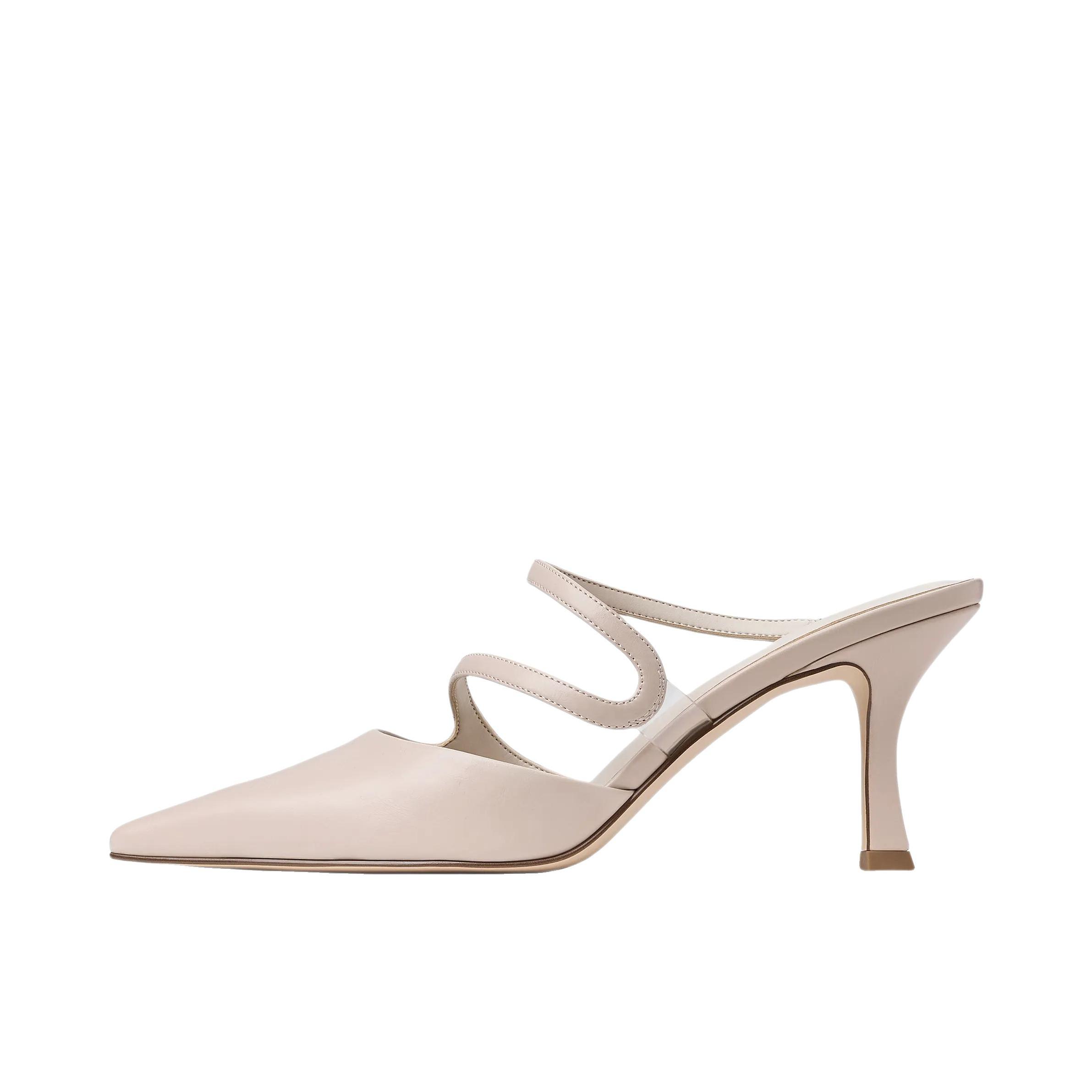 推荐商品：CHARLES&KEITH 高跟鞋 简约气质尖头细跟 CK1-60361618 浅粉色