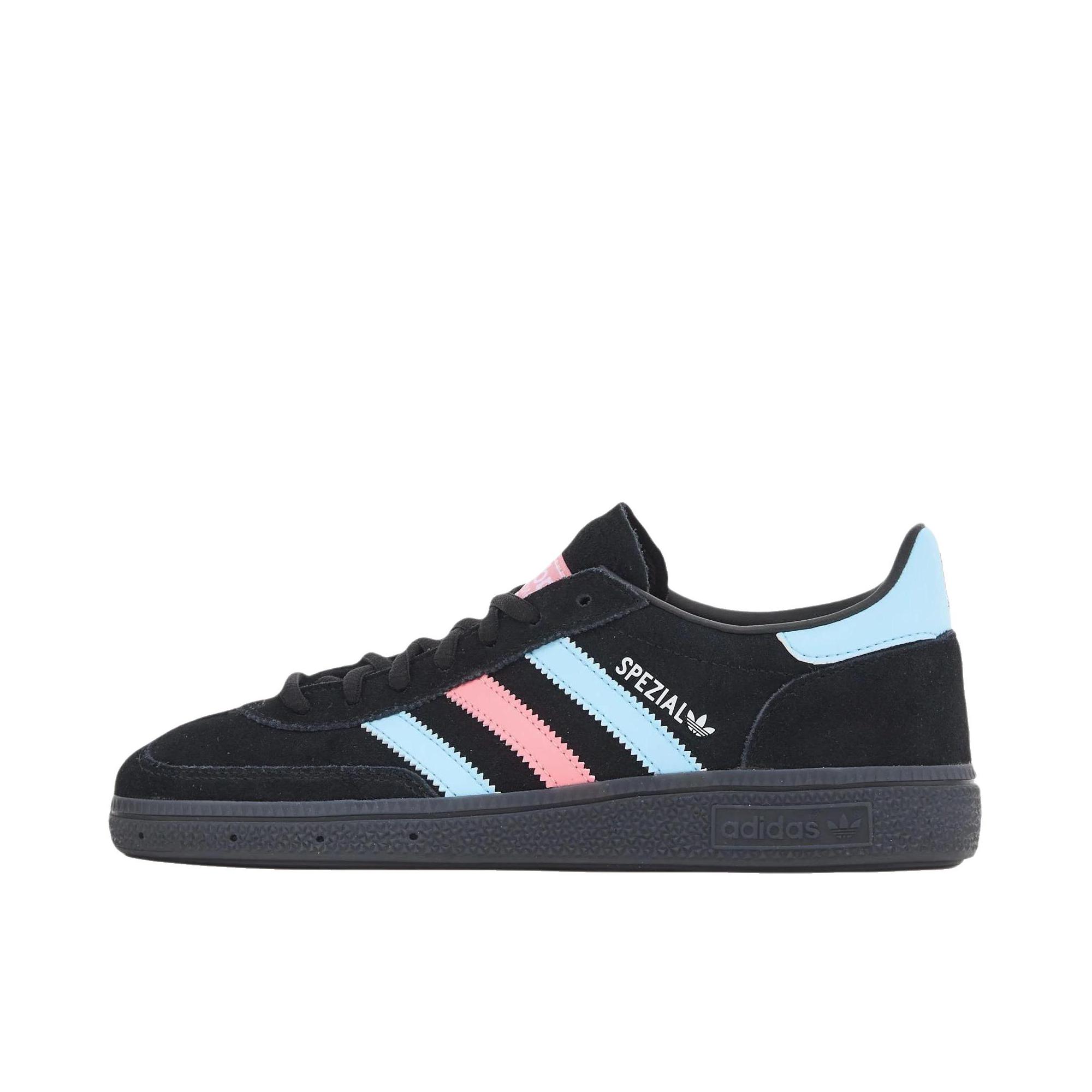 adidas Originals Handball Spezial 薄底鞋 T头鞋 德训鞋 板鞋 简约百搭复古轻便防滑耐磨贴合圆头耐穿 深黑色/蓝色