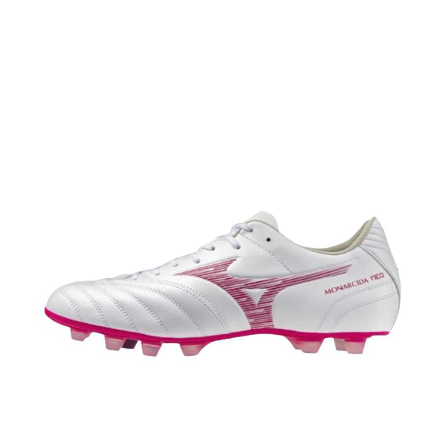 推荐商品：Mizuno/美津浓 Monarcida Neo 3 Super 百搭 防滑 耐磨 圆头 足球鞋 宽版/奶白色/粉色
