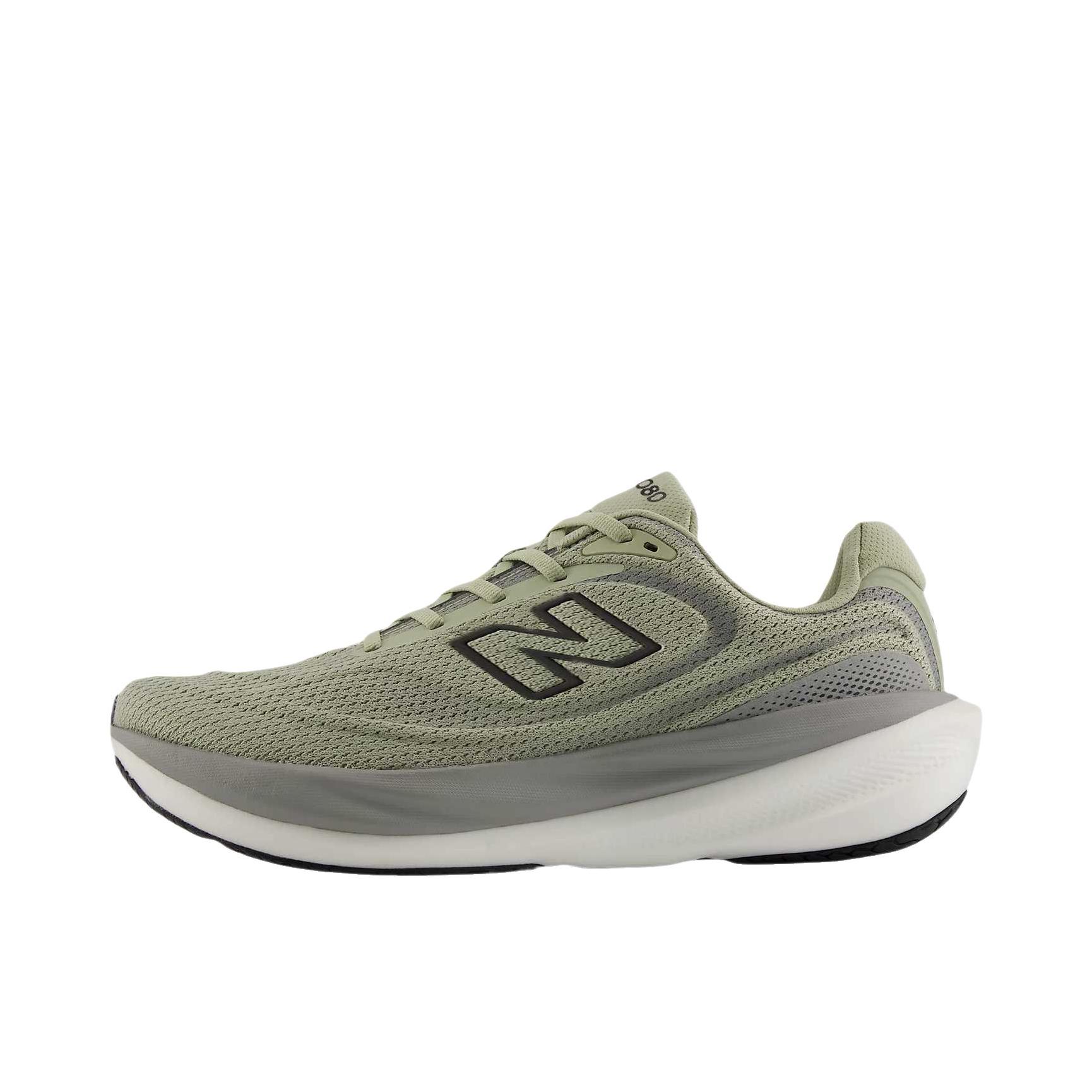 推荐商品：New Balance 1080 v15 跑鞋 舒适时尚耐磨贴合慢跑 2E宽/橄榄绿/褪色黑/石板灰 