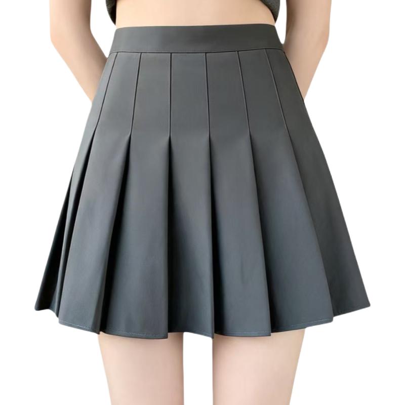 推荐商品：棉基因 JK制服系列透气高腰百褶半身短裙 女装 MWXC-XZA-057-2 灰