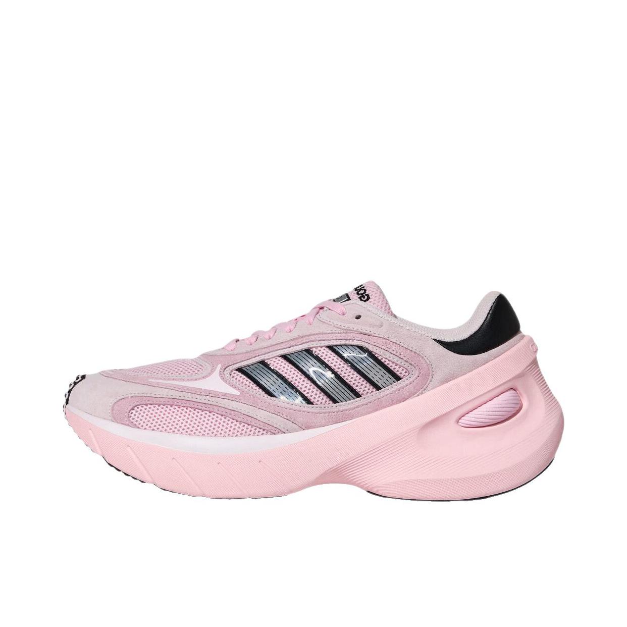 推荐商品：adidas Originals Adizero Goukana 运动休闲鞋 低帮减震防滑厚底支撑贴合 清澈粉/粉色/黑色