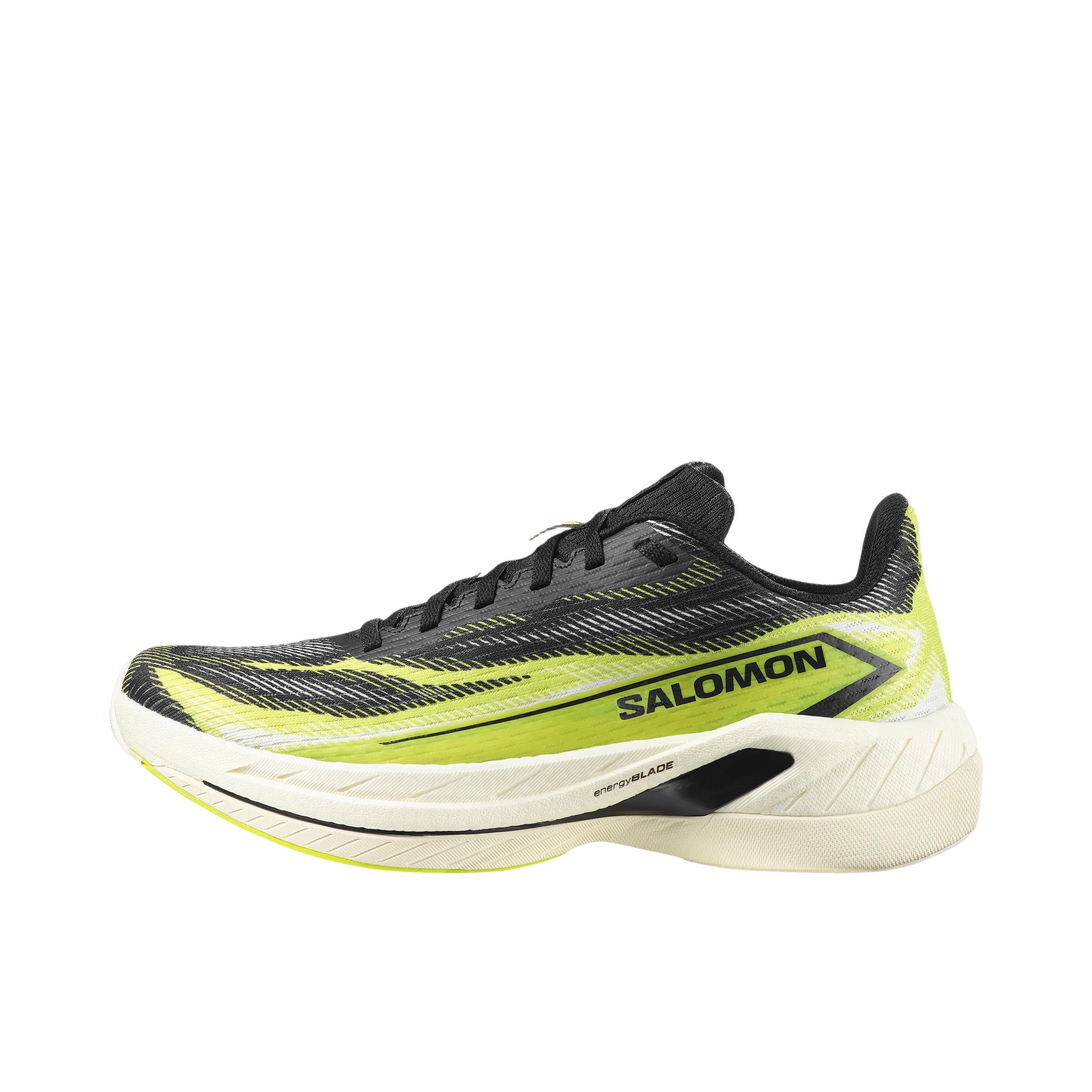 推荐商品：Salomon/萨洛蒙 SPECTUR 3 跑鞋 透气稳定竞速舒适回弹训练 香草冰/黑色/酸橙味