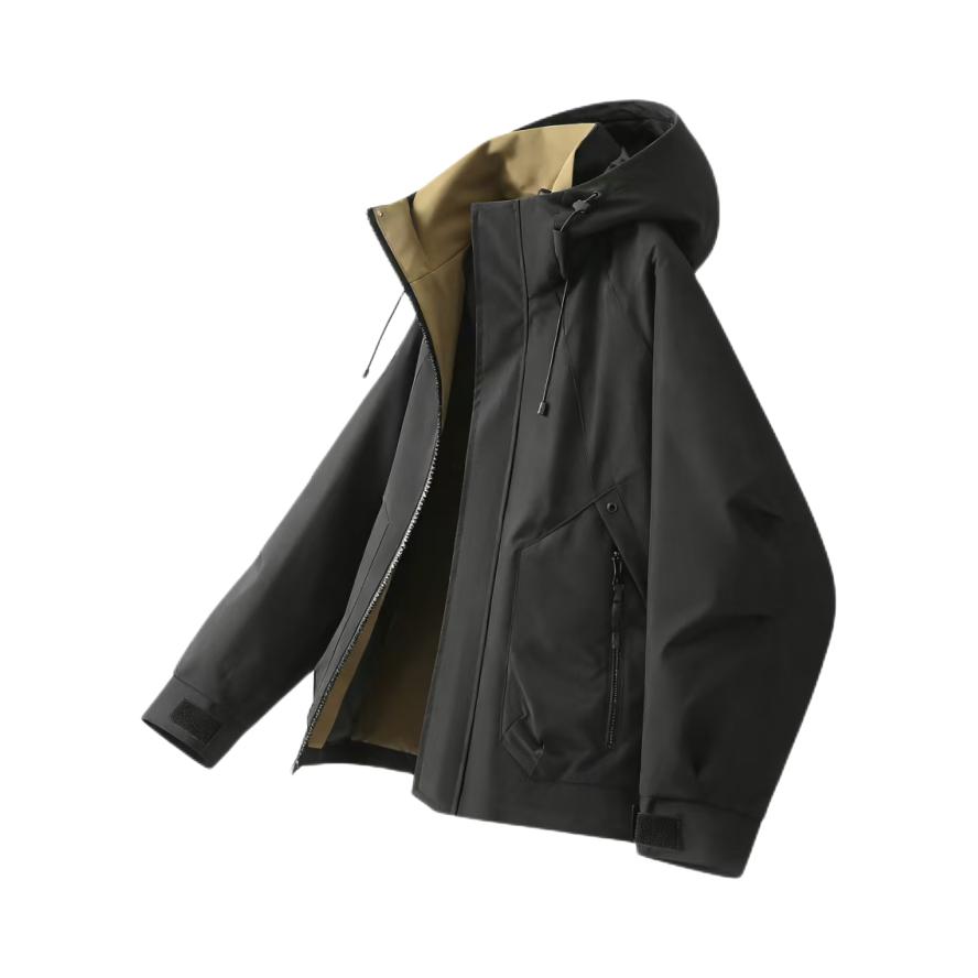 推荐商品：半派 防风三合一加绒内胆冲锋衣 女装 25688 黑