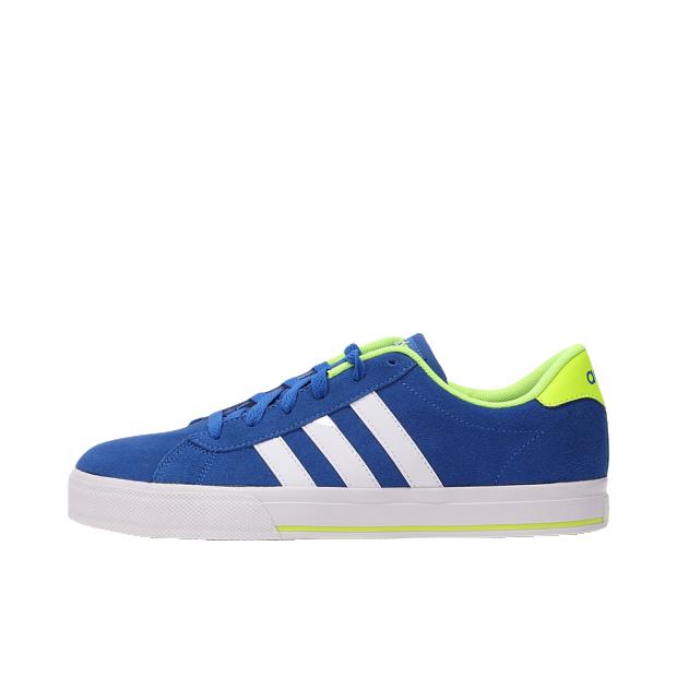 推荐商品：adidas NEO Daily 运动休闲鞋 舒适轻便防滑耐磨简约时尚 Blue/Green 蓝/绿