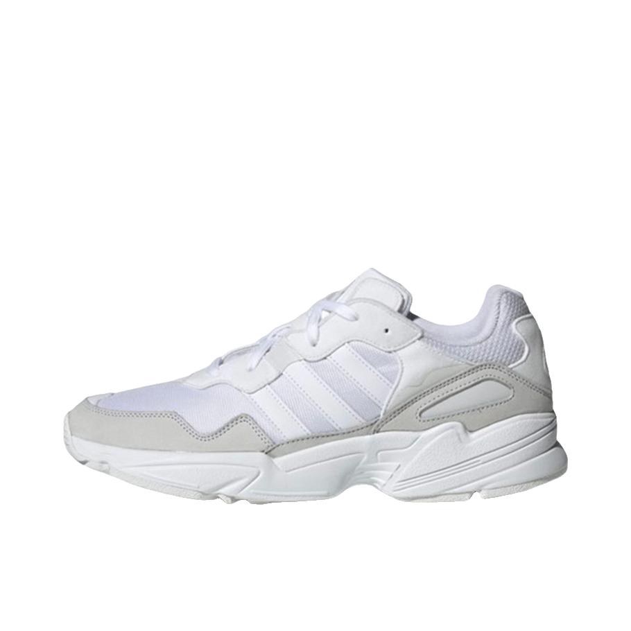 推荐商品：adidas originals Yung-96 运动休闲鞋 防滑耐磨缓震回弹舒适轻便复古 Running White/Grey Two 白灰
