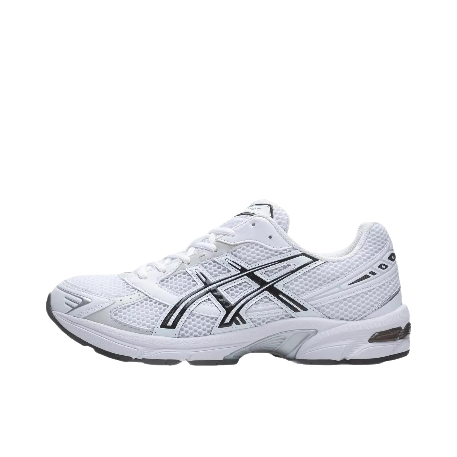 推荐商品：Asics/亚瑟士 Gel-1130 跑鞋 防滑耐磨缓震抓地织物网布透气复古马拉松短跑贴合圆头千禧风  白色/黑色