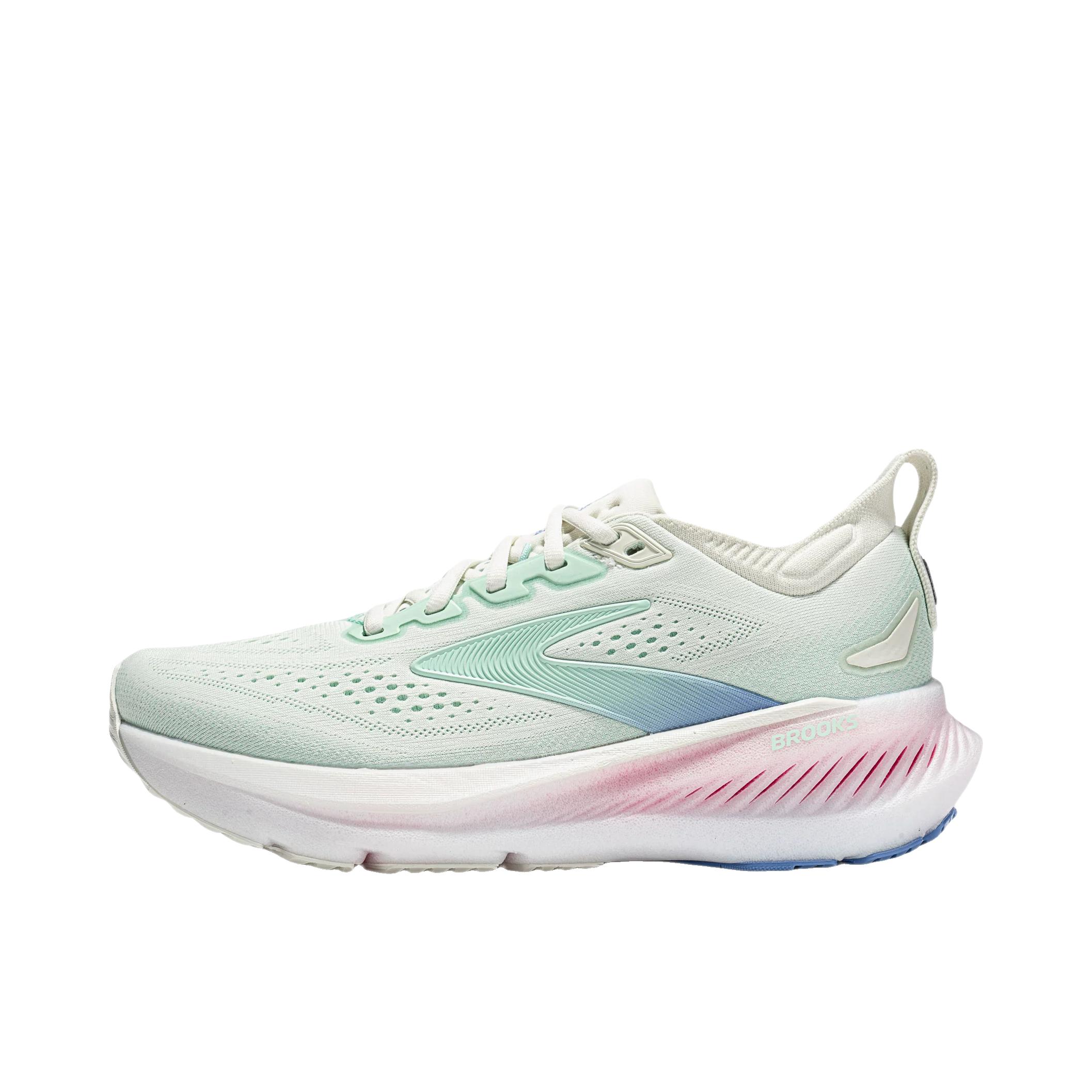 推荐商品：Brooks/布鲁克斯 Glycerin 甘油23 跑鞋 缓震时尚舒适耐磨支撑回弹圆头减震 女款/浅灰白/丝蓝色/炫蓝紫