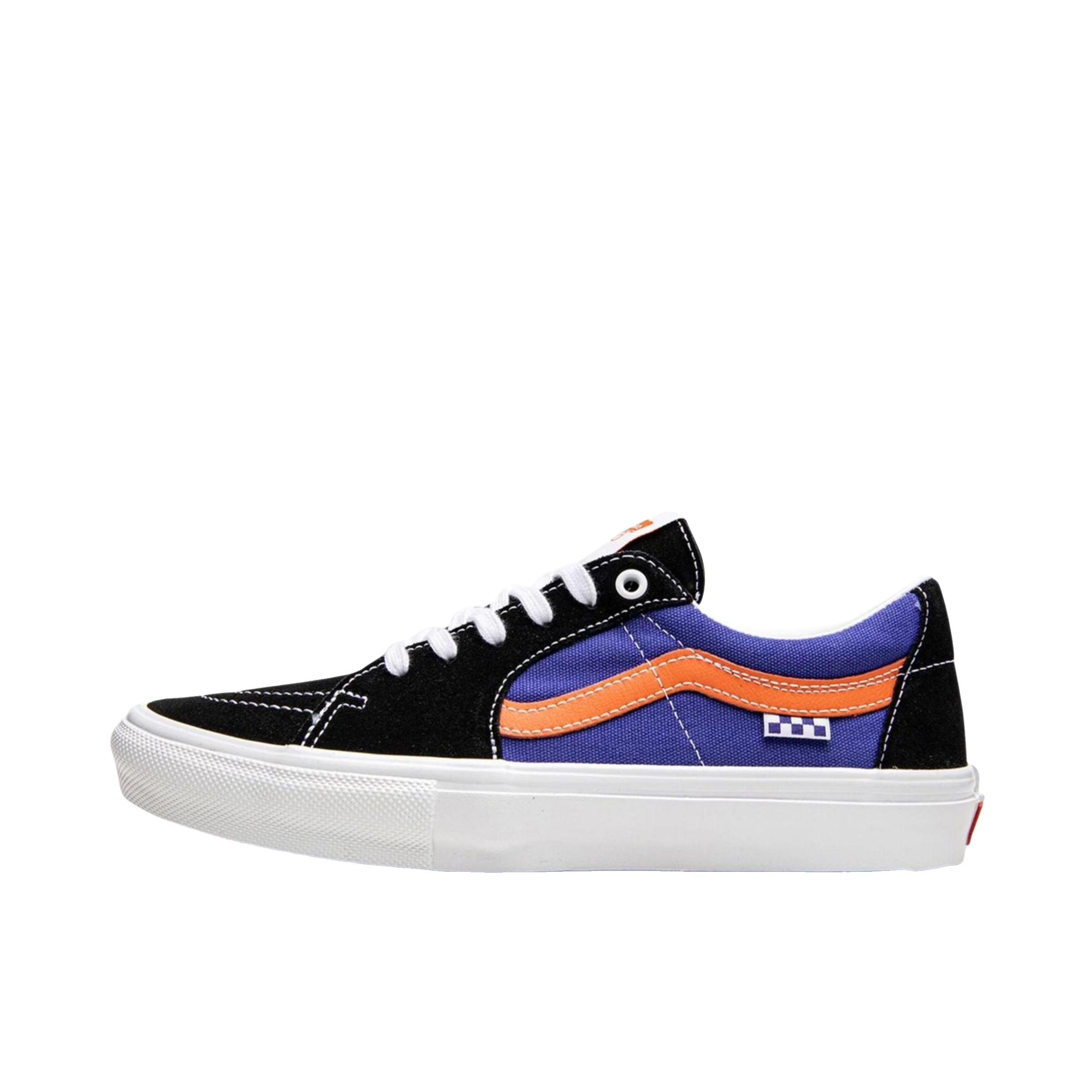 推荐商品：Vans/范斯 SK8-Low 板鞋 防滑耐磨舒适减震潮流拼接百搭休闲复古风帅气高街运动简约风薄底 蓝色/深黑色 