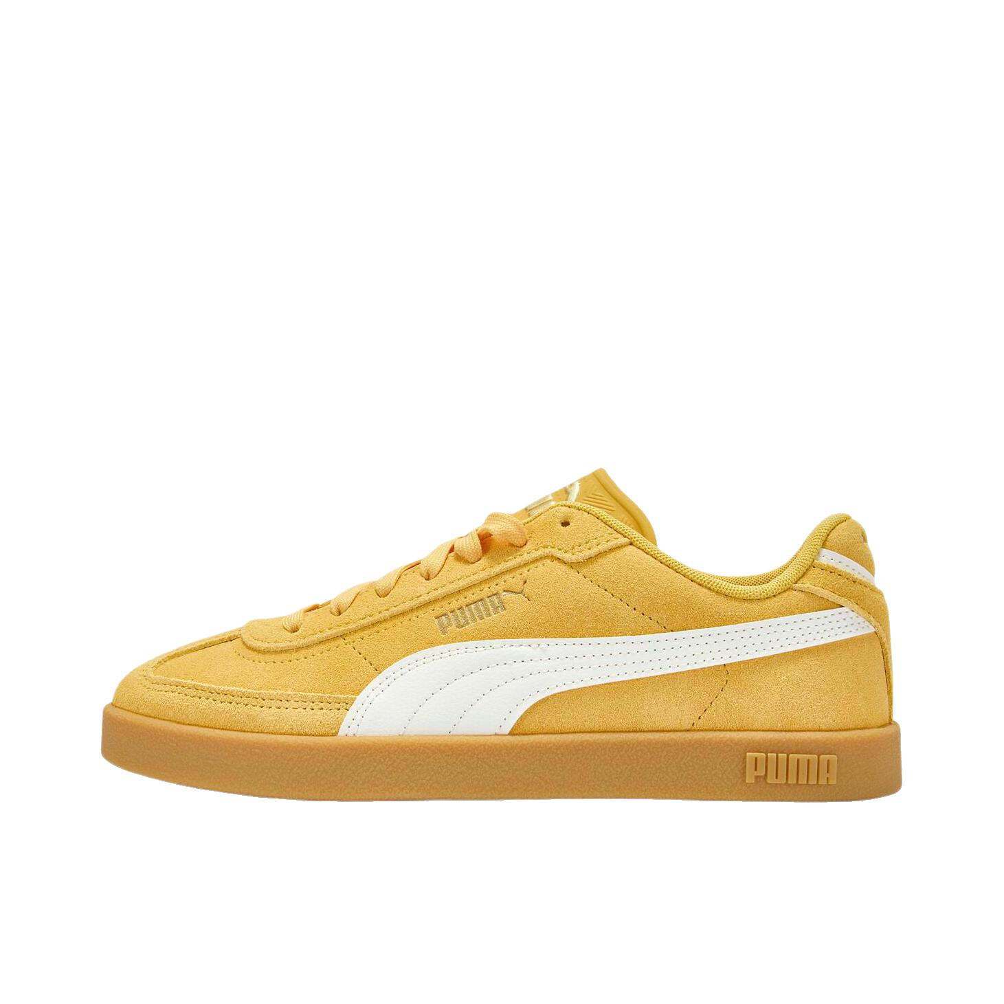 推荐商品：Puma/彪马 Club II Era T头鞋 德训鞋 板鞋 薄底防滑耐磨轻便低帮系带复古百搭支撑圆头贴合 芥菜色/暖白色