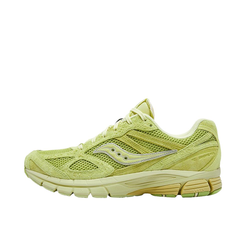 推荐商品：Saucony/索康尼 PROGRID GUIDE 7 跑鞋 耐磨复古美观缓震防滑千禧 3SIXTEEN联名/黄色/绿色