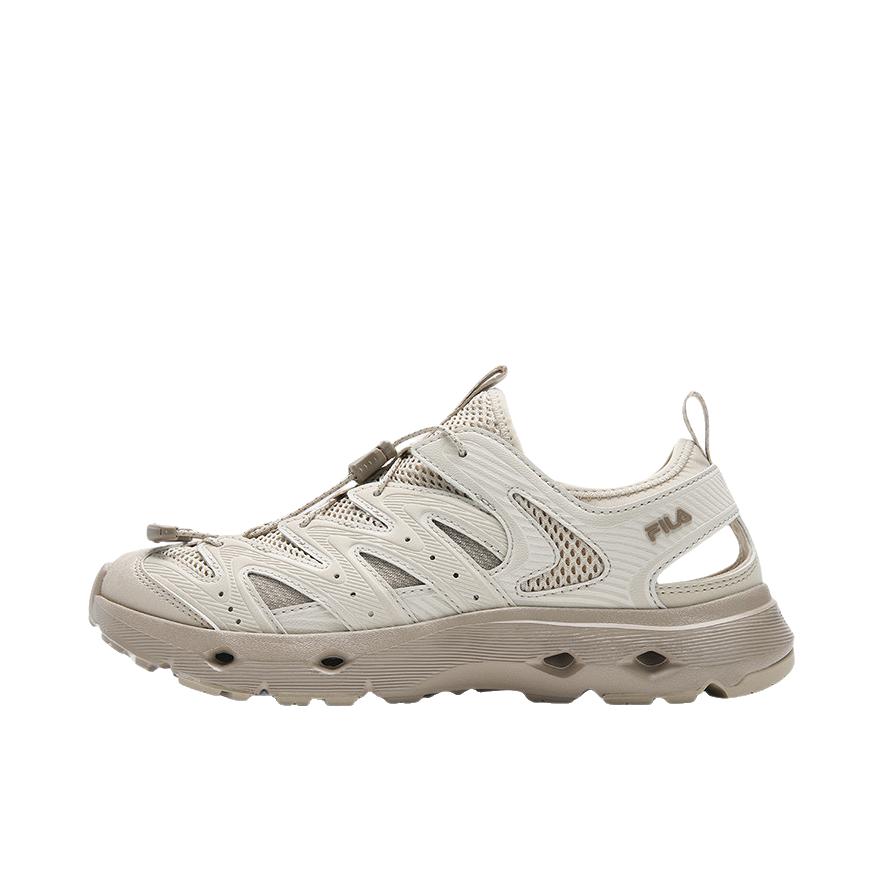 推荐商品：FILA/斐乐 WAVY 1 波光1 户外鞋 溯溪鞋 透气休闲松紧带回弹 女款/烟灰色/游牧棕