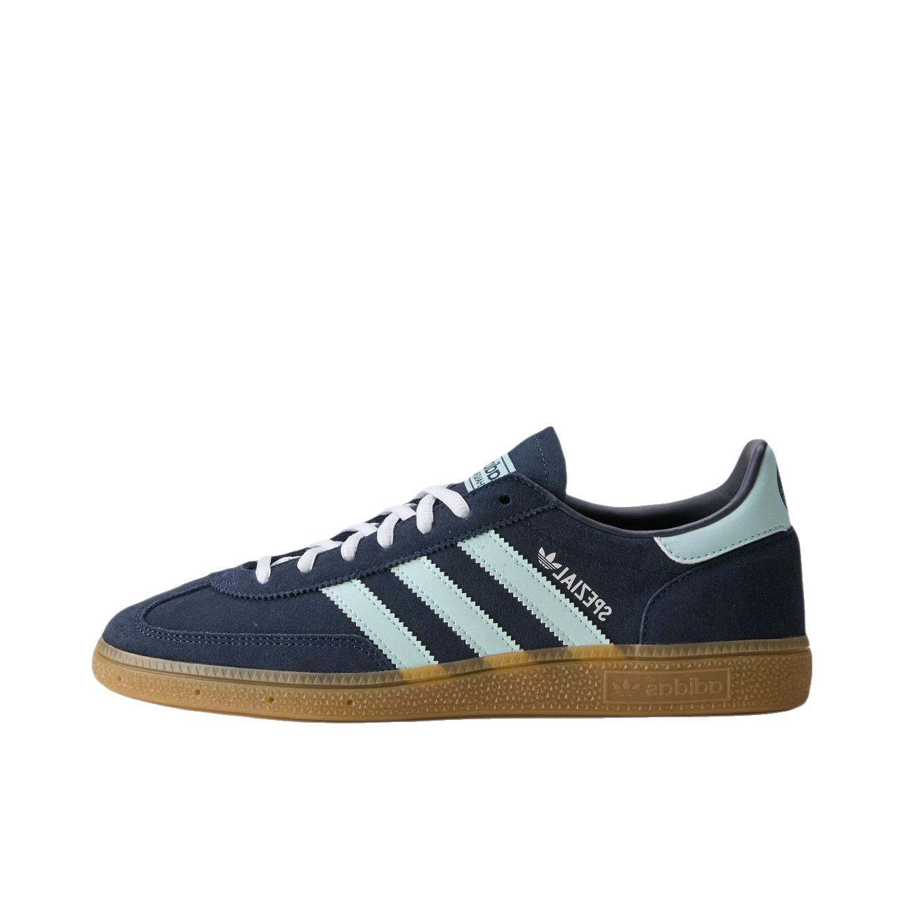 推荐商品：adidas Originals HANDBALL SPEZIAL T头鞋 德训鞋 板鞋 舒适耐磨复古防滑 2026世界杯/德国队/藏青/清澈薄荷绿