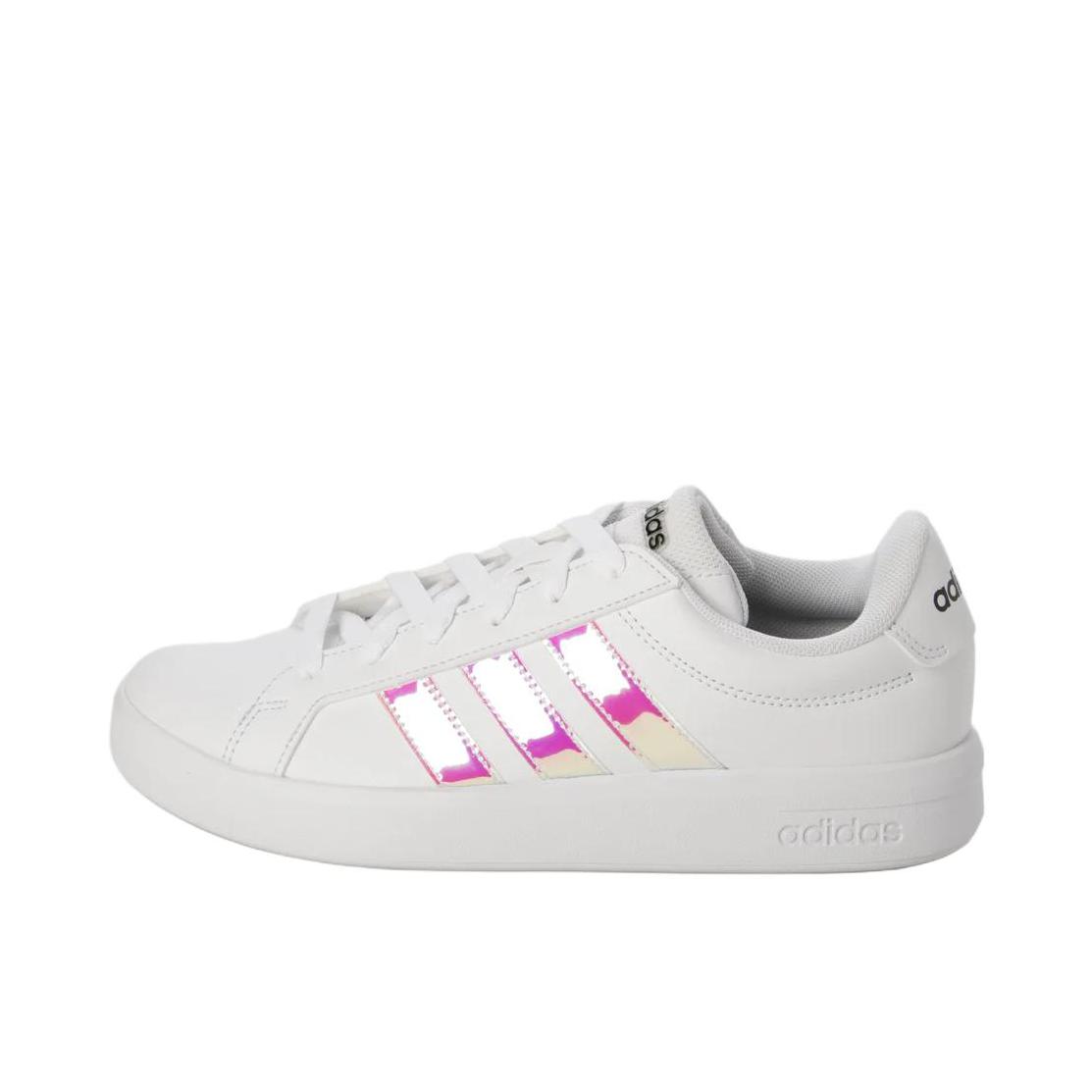 推荐商品：adidas Grand Court Base 3.0 板鞋 百搭厚底系带 女款/奶白色