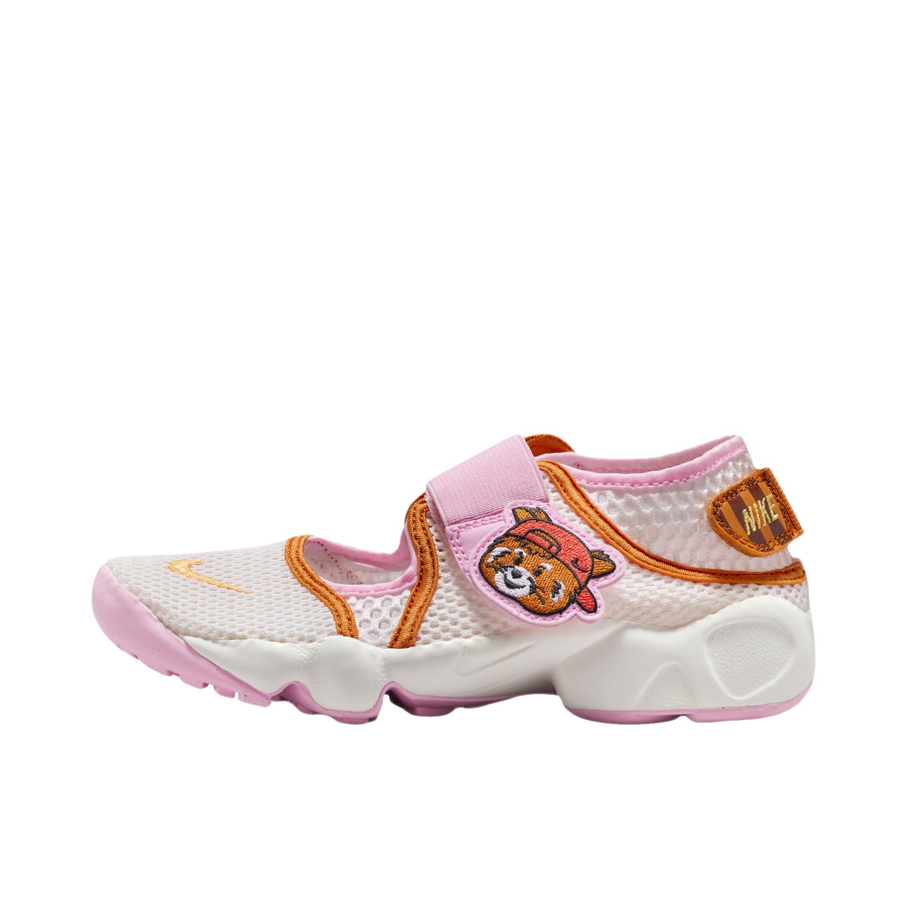 推荐商品：Nike Rift 2 运动休闲鞋 镂空包头 大童/帆白色/托帕石色/泡沫粉/亮橙色