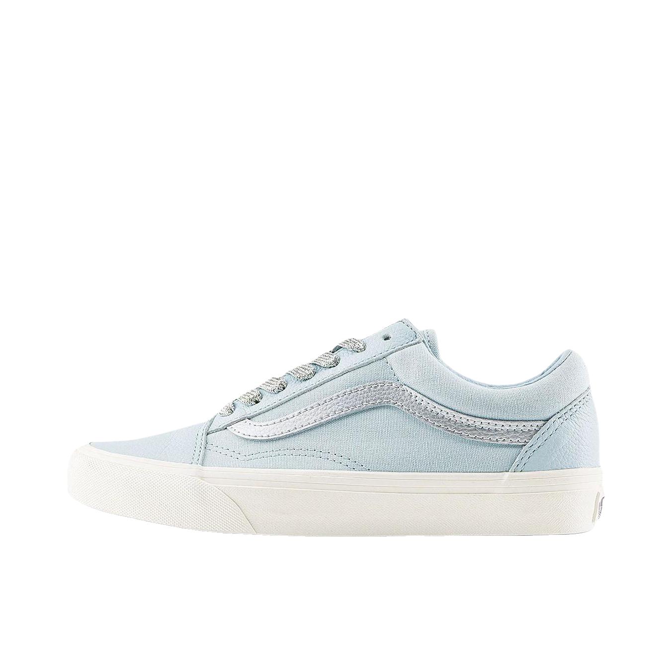 推荐商品：Vans/范斯 Premium Old Skool 板鞋 复古百搭时尚潮流防滑耐磨舒适低帮贴合 浅蓝色