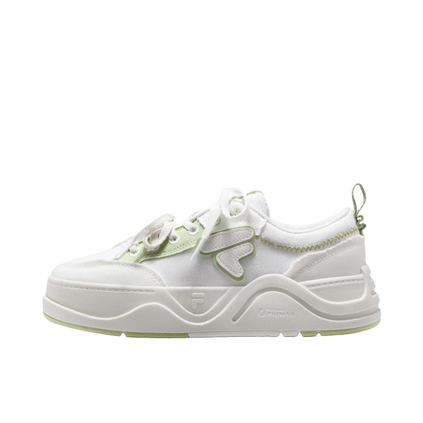 推荐商品：FILA/斐乐 50-50 DX II CVS 板鞋 运动厚底圆头 女款/香雪白/雪白色