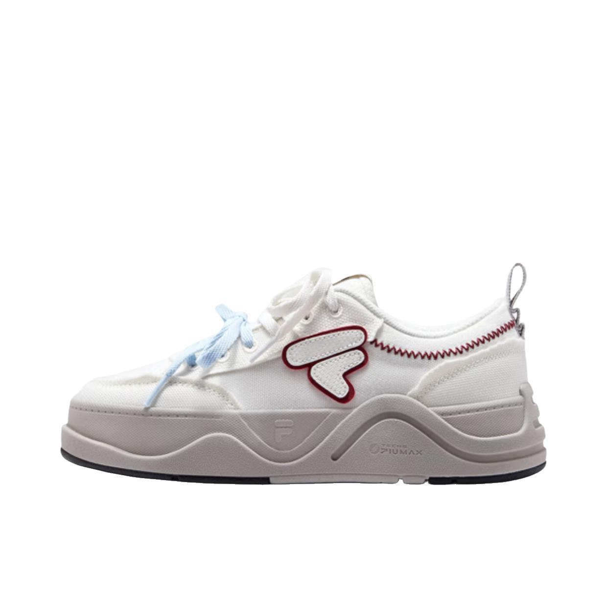 推荐商品：FILA/斐乐 50-50 DX II CVS 板鞋 运动厚底圆头 女款/奶白色/孔雀云灰