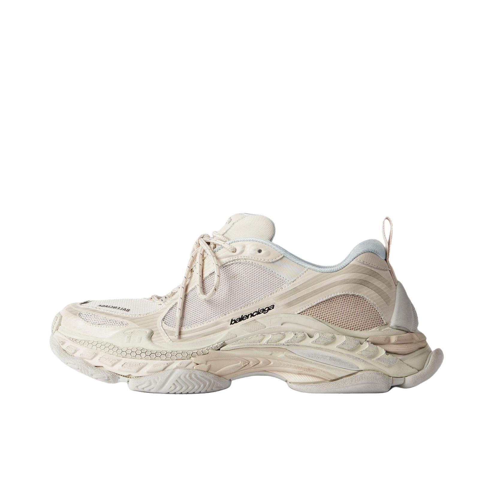 推荐商品：Balenciaga 巴黎世家 Triple S .2 老爹鞋 做旧圆头厚底耐磨 米色 