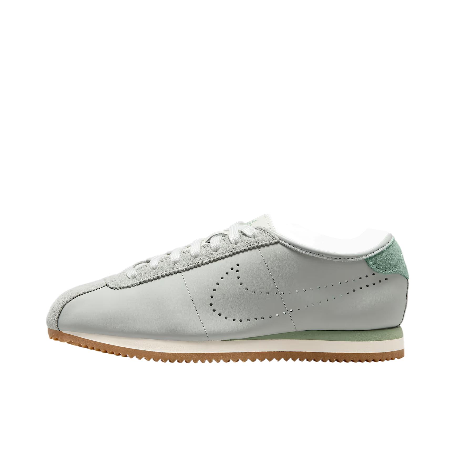 推荐商品：Nike Classic Cortez 阿甘鞋 跑鞋 防滑耐磨缓震透气轻便抓地舒适低帮耐穿贴合 浅银色/帆白色/橡皮浅褐/温和灰/绿色 