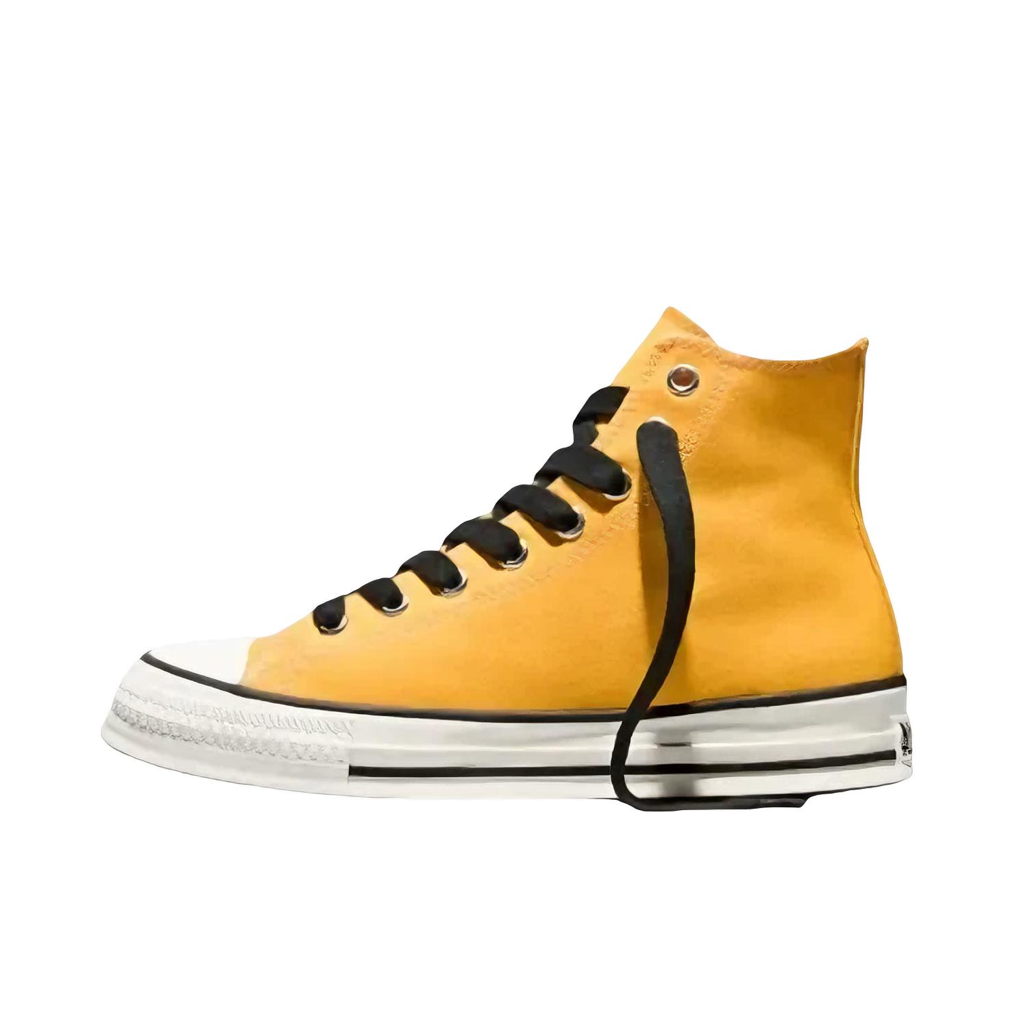 推荐商品：Converse/匡威 Chuck Taylor All Star 帆布鞋 常青款轻便防滑耐磨百搭复古圆头减震贴合高帮 高帮/黄色/黑色/白色