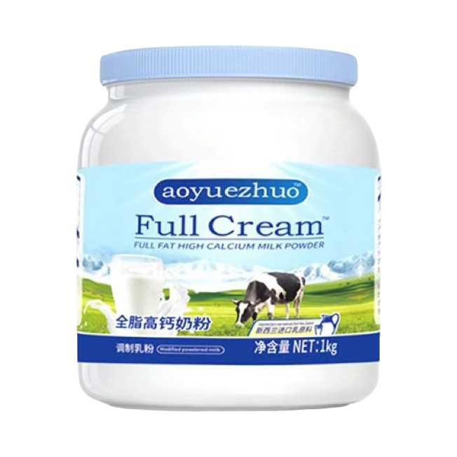 推荐商品：AOYUEZHUO 1kg 全脂 高钙奶粉 罐装