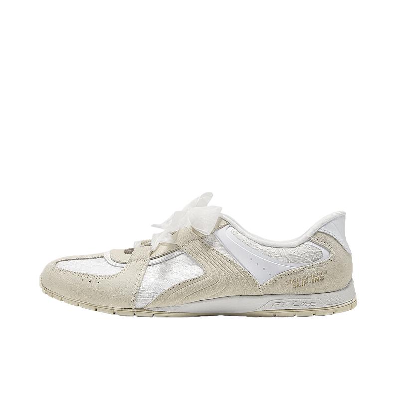 推荐商品：Skechers/斯凯奇 运动休闲鞋 舒适百搭玛丽珍 104788 女款/白色/橘灰色