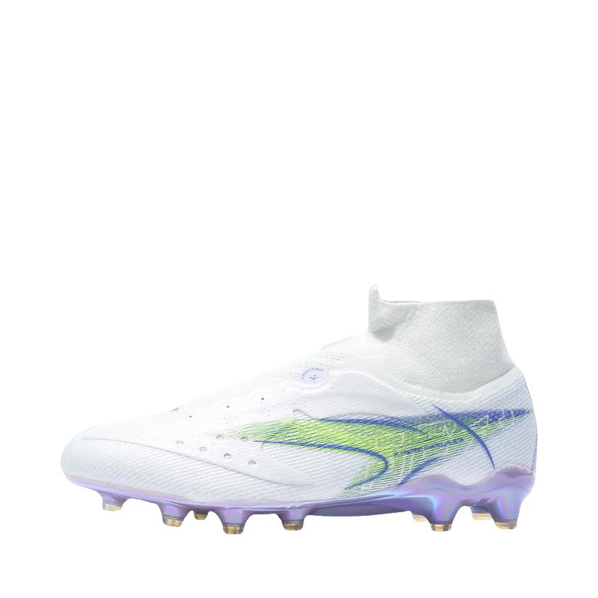 推荐商品：KELME/卡尔美 疾电6 ELITE 足球鞋 FG胶质长钉人造草地 白色/紫色