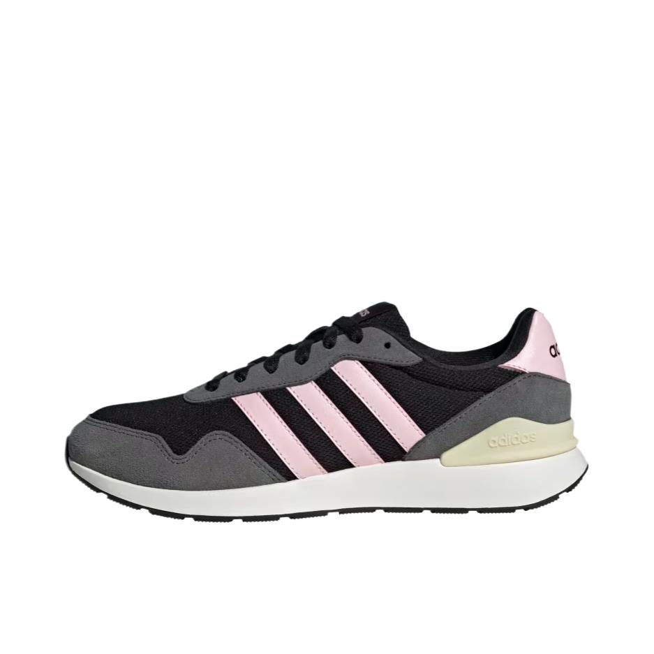 推荐商品：adidas Run 60s 4.0 跑鞋 耐磨舒适防滑支撑 核心黑色/透明粉色/碳纤维