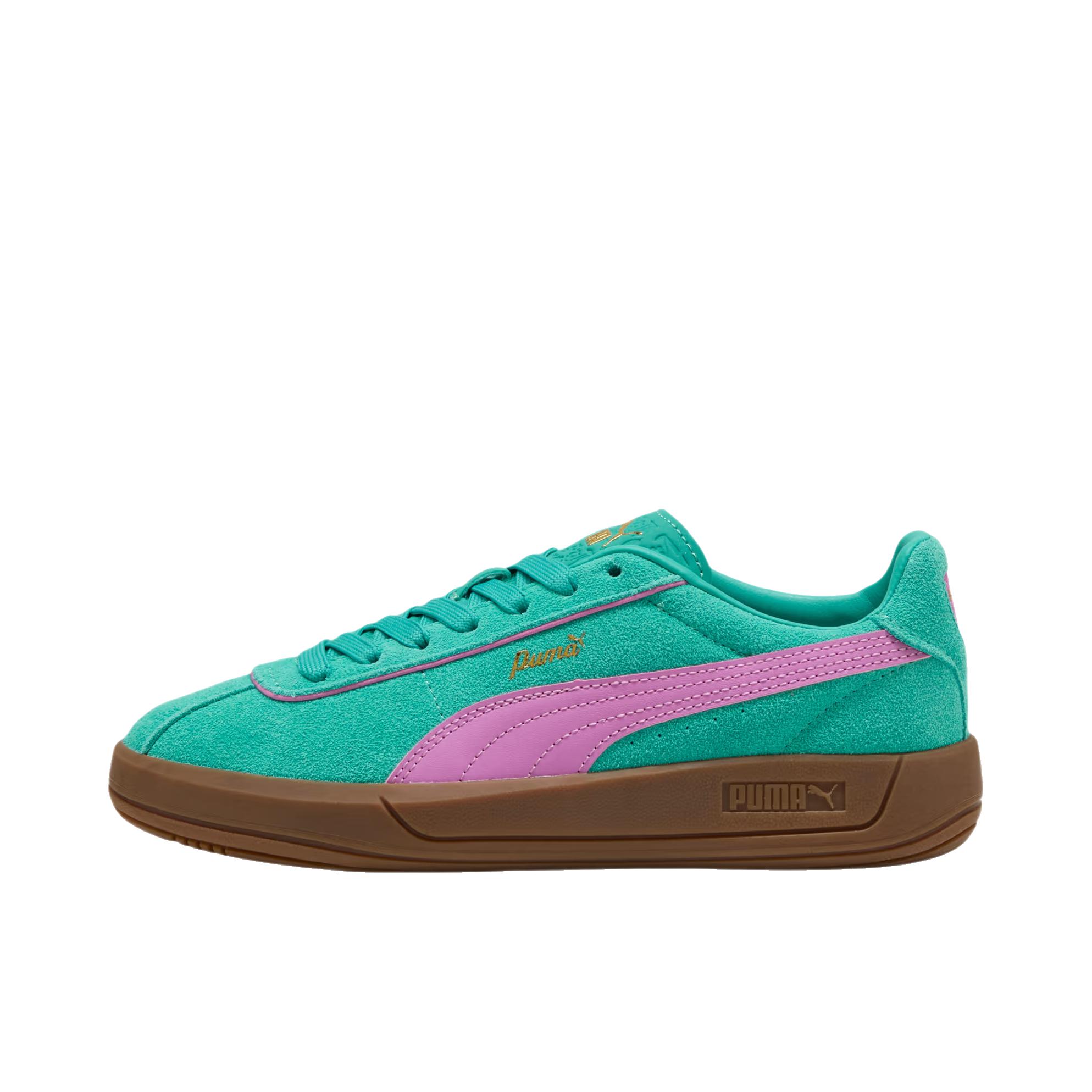 推荐商品：Puma/彪马 Club Klassika SD 运动休闲鞋 板鞋 训练鞋防滑耐磨低帮系带 鲜艳的绿/紫色