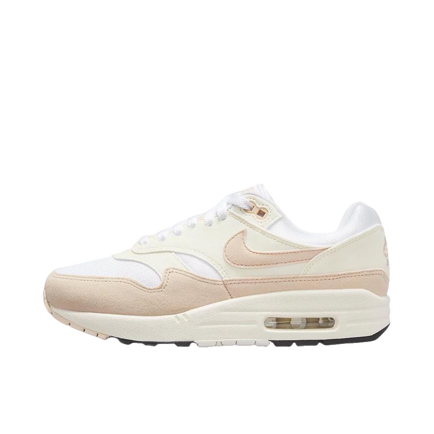 推荐商品：Nike Air Max 1 跑鞋 气垫缓震透气轻便复古运动舒适百搭潮流耐磨低帮训练防滑冬季支撑马拉松防水抓地圆头耐穿 淡象牙色