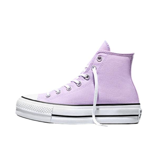 推荐商品：Converse/匡威 Chuck Taylor All Star 帆布鞋 常青款轻便防滑耐磨百搭复古圆头减震贴合高帮 女款/薰衣草/拿铁色