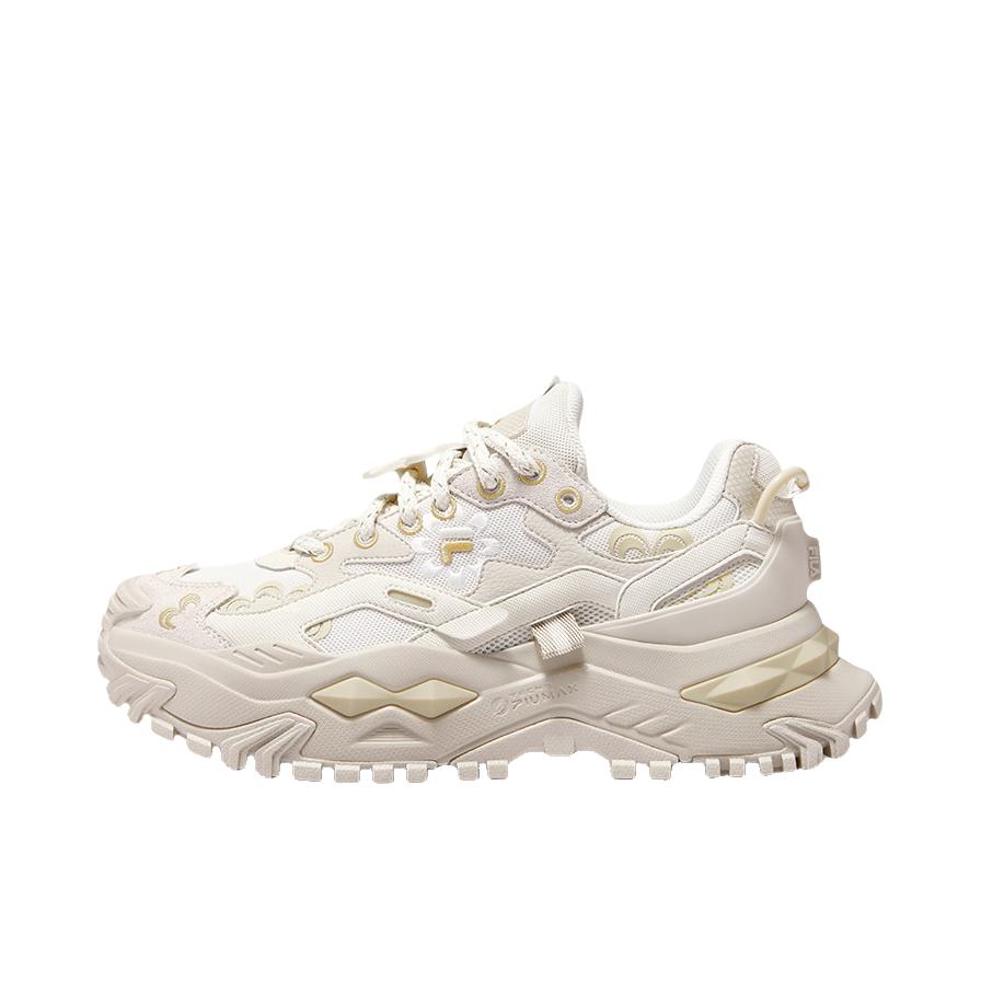推荐商品：FILA/斐乐 Bianco 硬糖 厚底 防滑耐磨 减震透气 增高鞋 老爹鞋 女款/非洲菊/雾灰色/草黄色