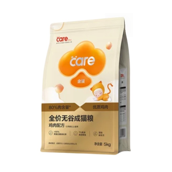 推荐商品：Care/好主人 金装系列2.0全价无谷成猫鸡肉味 膨化猫粮 增肥发腮高蛋白美毛护肤肠道调理