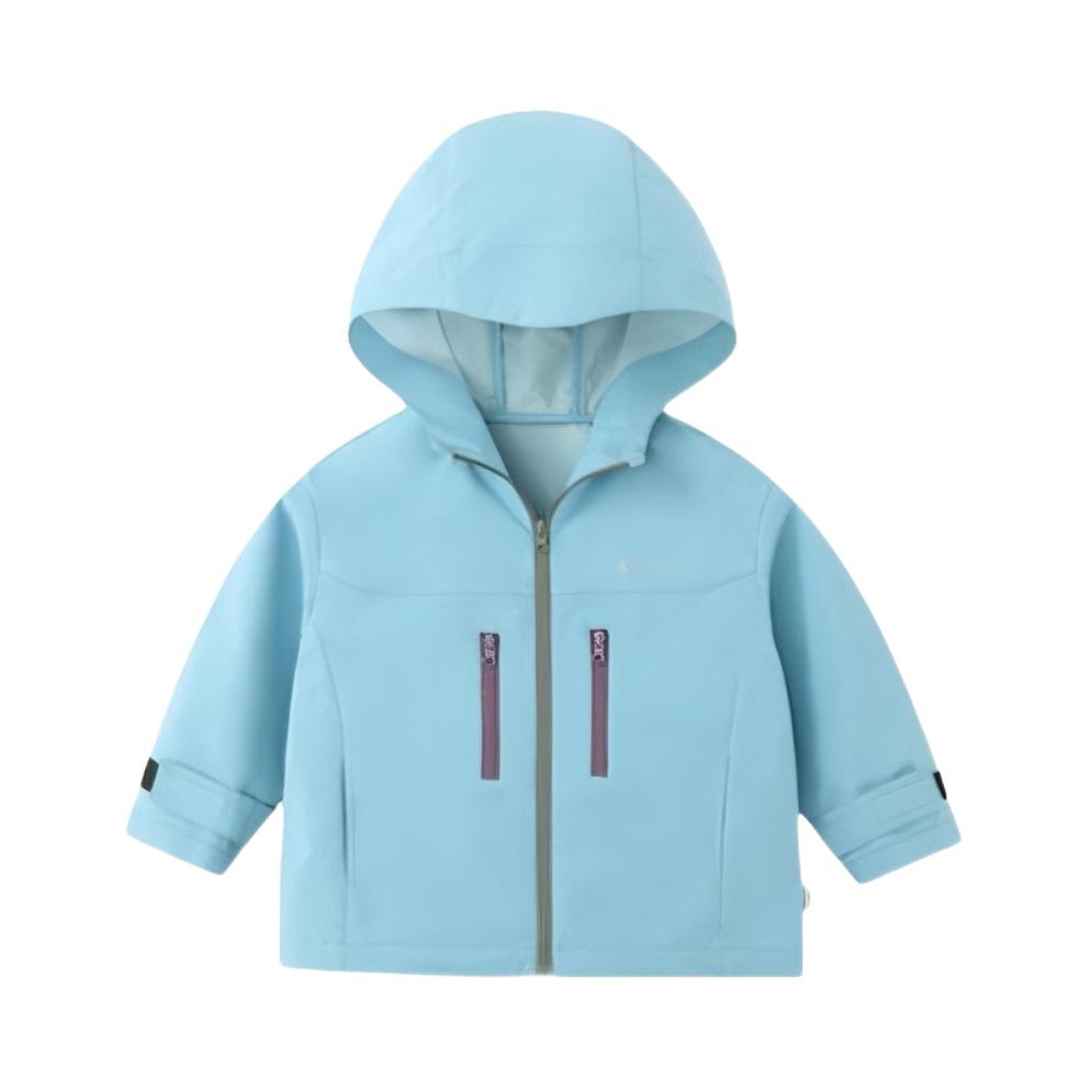 推荐商品：CICIIBEAR/齐齐熊童装 防风防水连帽长袖冲锋衣 中小童 Q103177 空气蓝