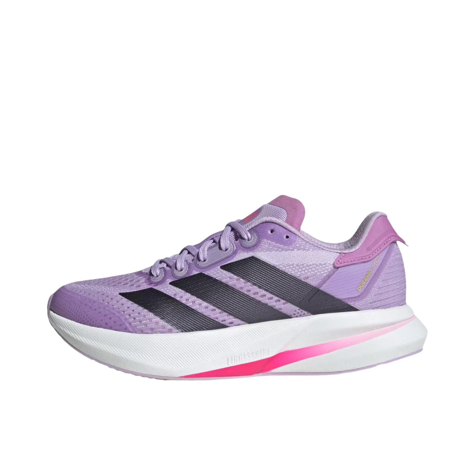 推荐商品：adidas Adizero Duramo SPEED 2 跑鞋 防滑耐磨舒适轻便低帮百搭时尚支撑备赛贴合回弹 女款/紫色