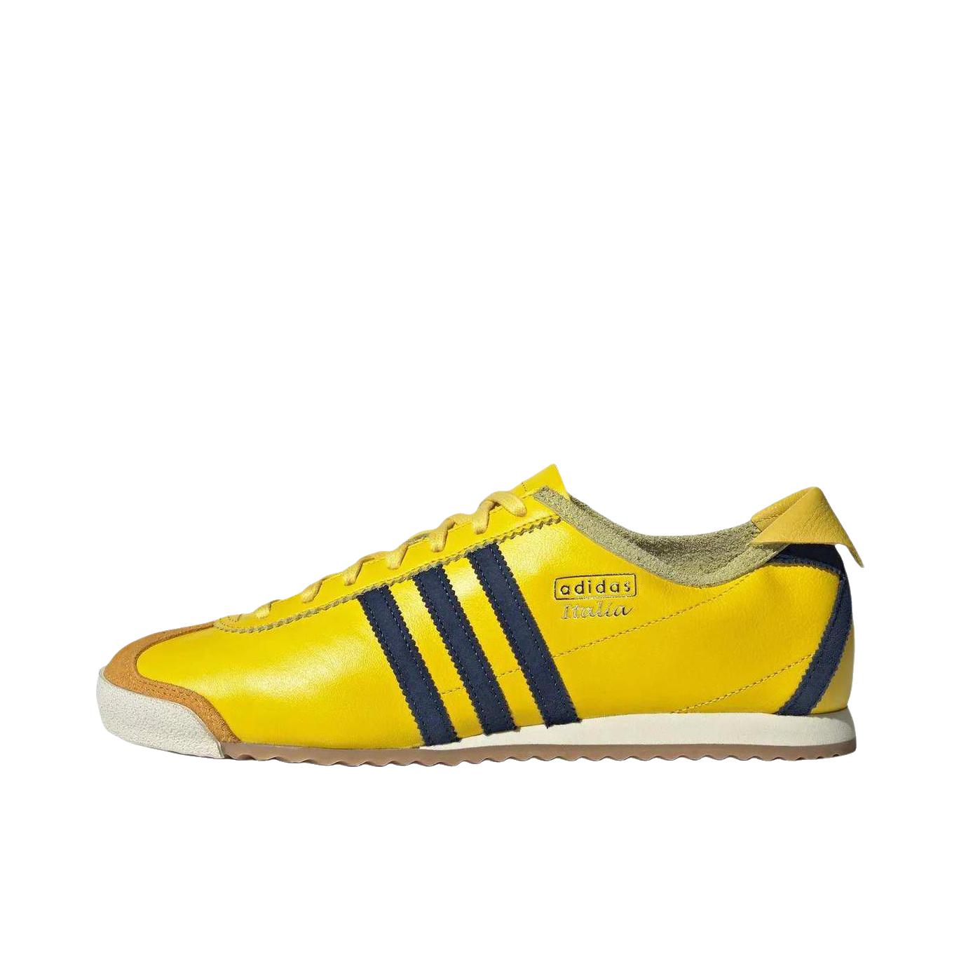 推荐商品：adidas Originals Italia 60s 运动休闲鞋 舒适百搭耐磨低帮薄底复古 黄色/靛蓝色