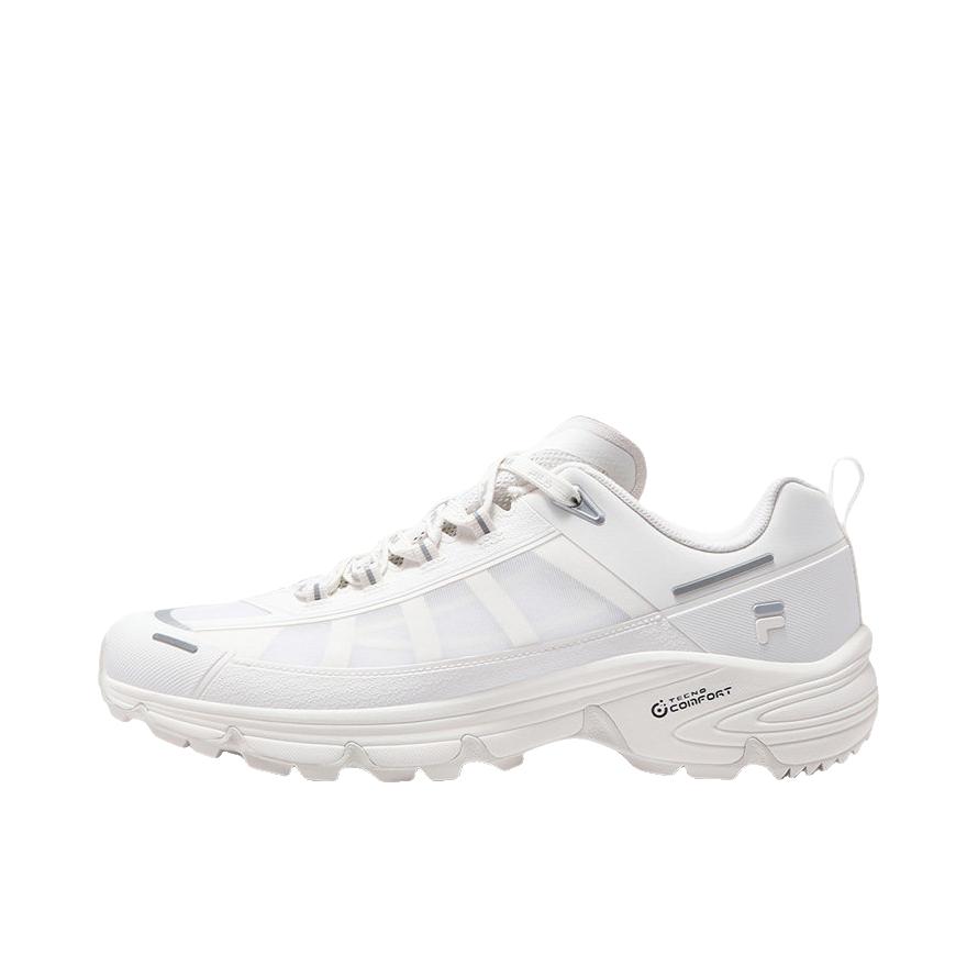 推荐商品：FILA/斐乐 COMO X. 登山鞋 户外鞋 透气网纱运动休闲 椰浆白