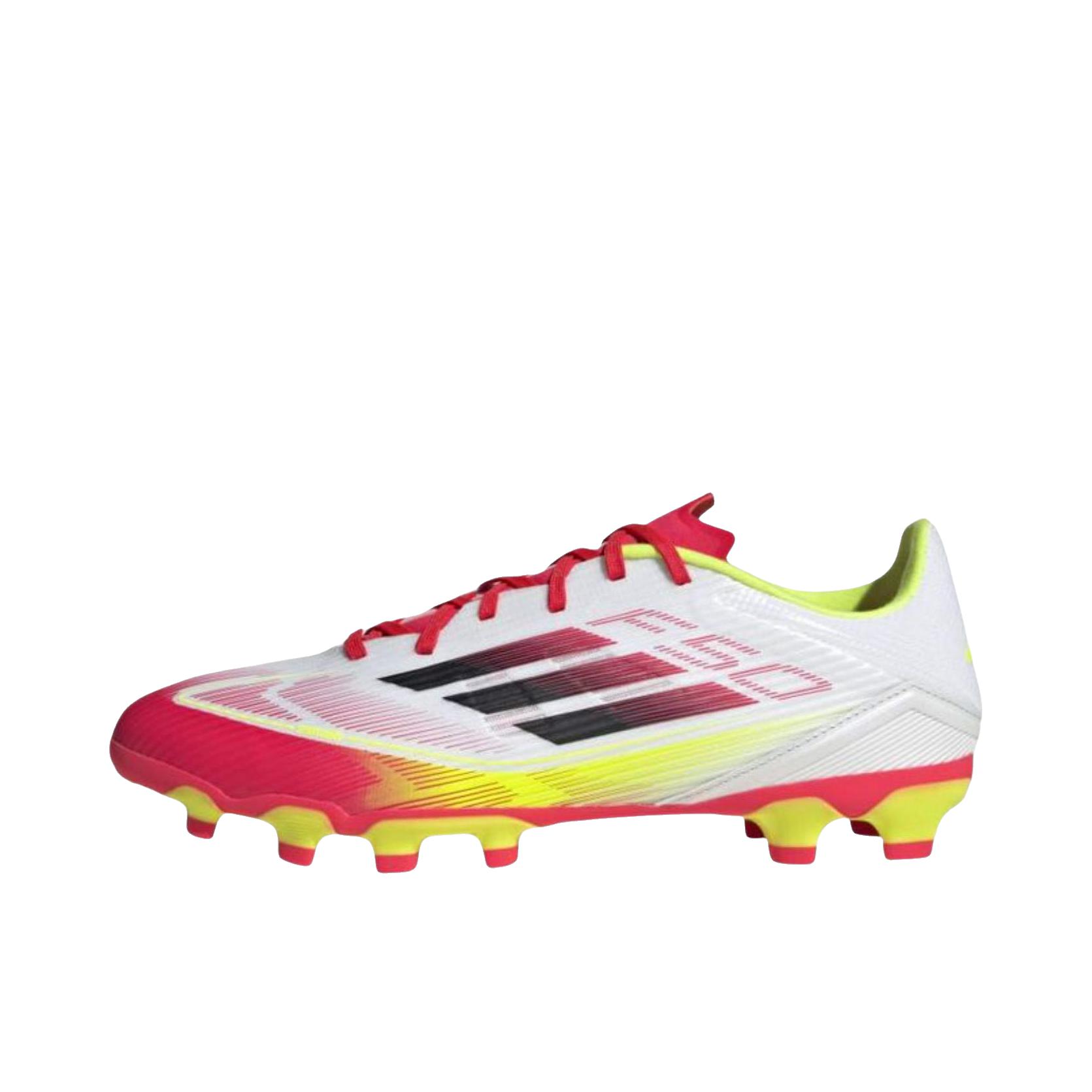 推荐商品：adidas F50 LEAGUE HG/AG 足球鞋 胶质短钉舒适运动 白色/红色