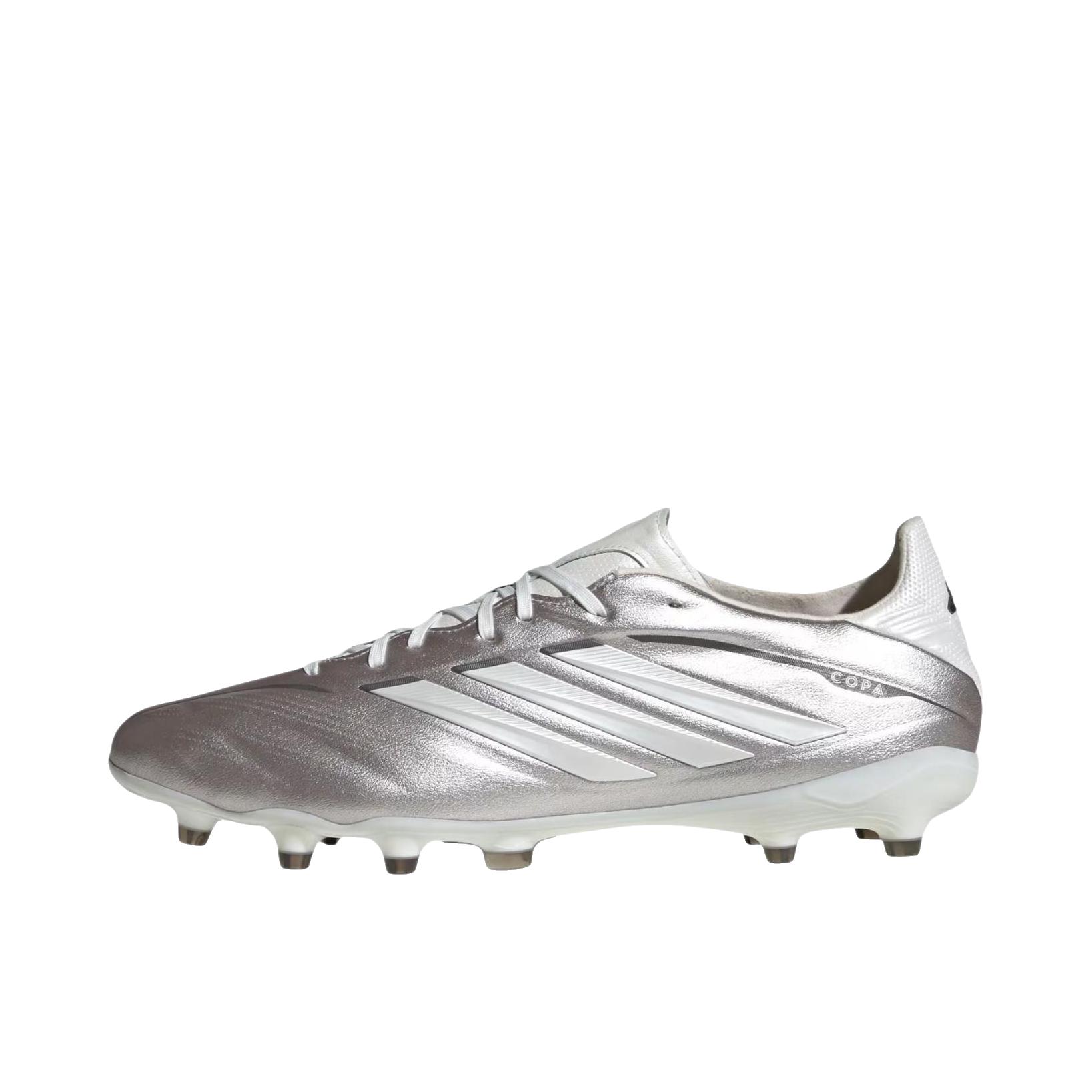 推荐商品：adidas Copa Pure.4 PRO FG 足球鞋 柔软支撑平跟系带贴合 银色/灰色