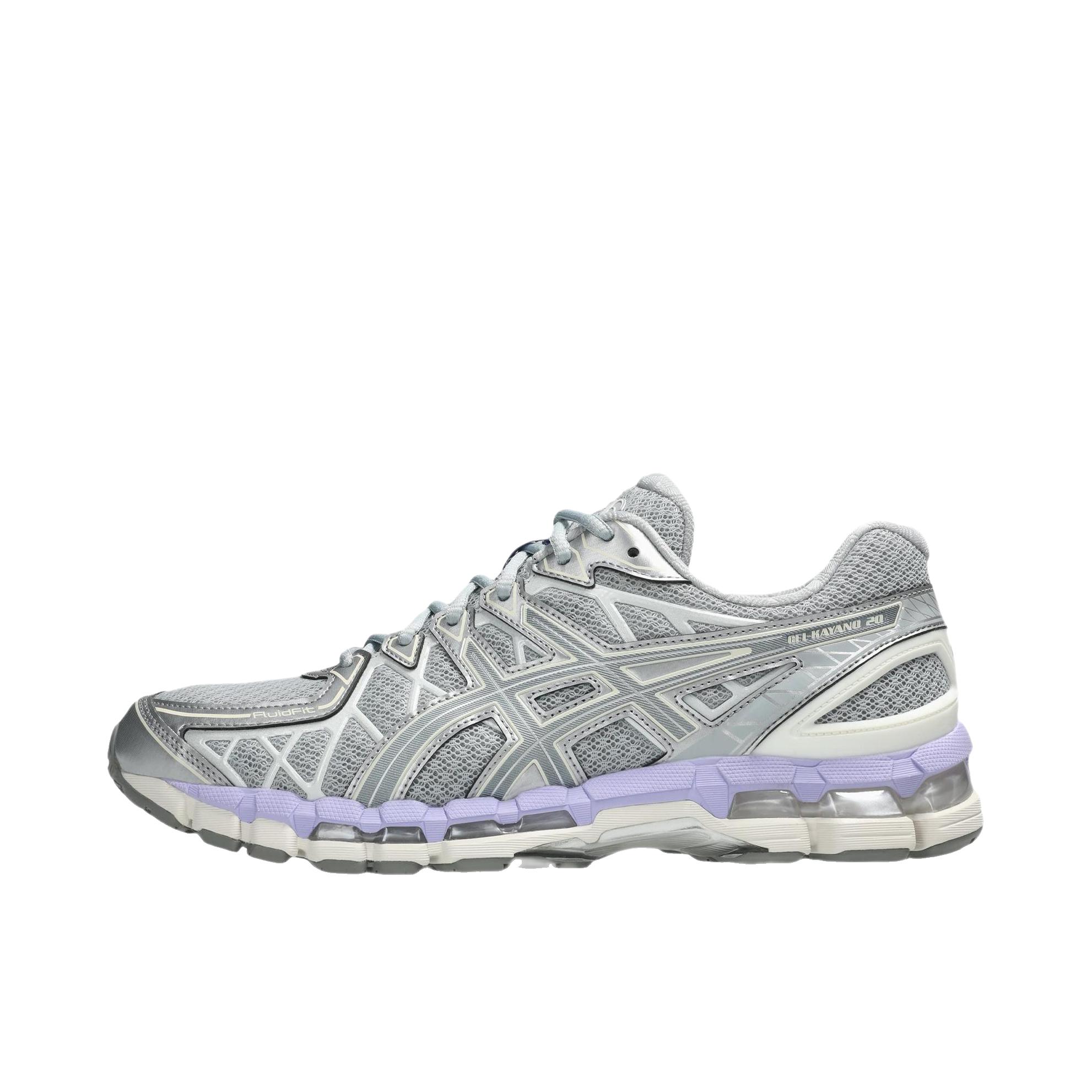 推荐商品：Asics/亚瑟士 GEL-Kayano 20 舒适减震 防滑耐磨 透气 复古 时尚潮流 轻便 网布 跑鞋 银色/浅灰色