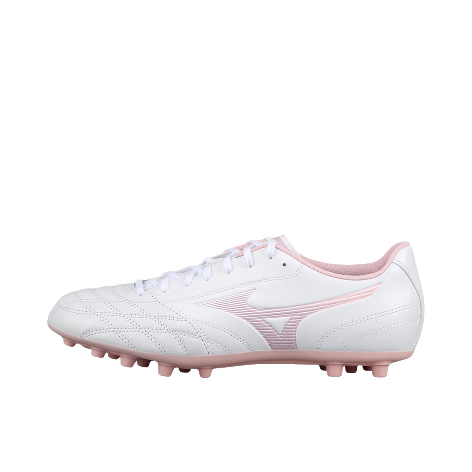 推荐商品：Mizuno/美津浓 Folgado Ag 新锐Pro AG 足球鞋 短钉袋鼠皮人造草地 白色/粉色 
