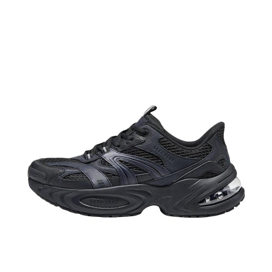 推荐商品：Skechers/斯凯奇 Lifestyle 漫月鞋二代 老爹鞋 缓震气垫增高防滑耐磨舒适回弹百搭 深黑色