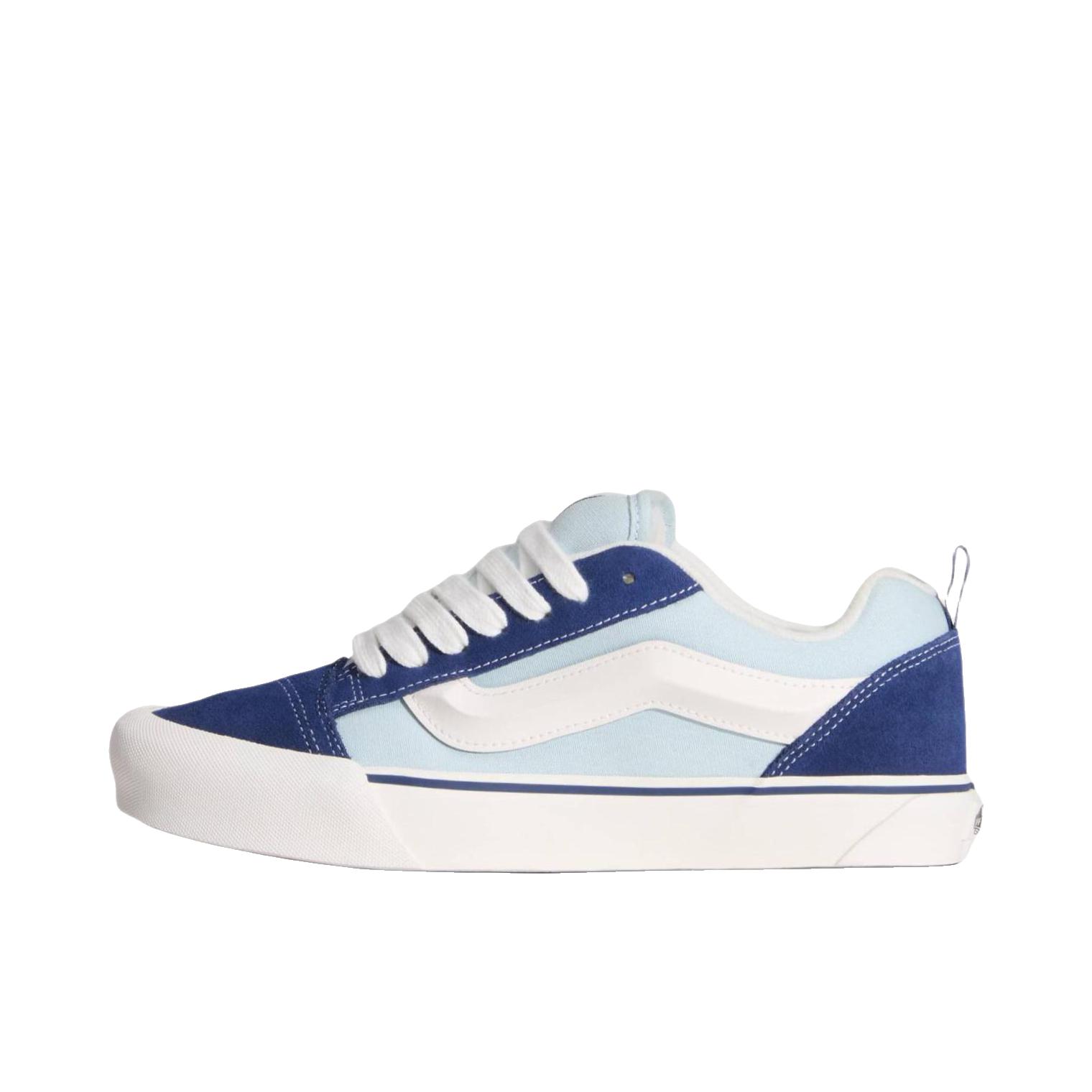 推荐商品：Vans/范斯 Knu-Skool 板鞋 面包鞋 滑板鞋 复古美式时尚防水支撑贴合圆头 蓝色/羽毛白