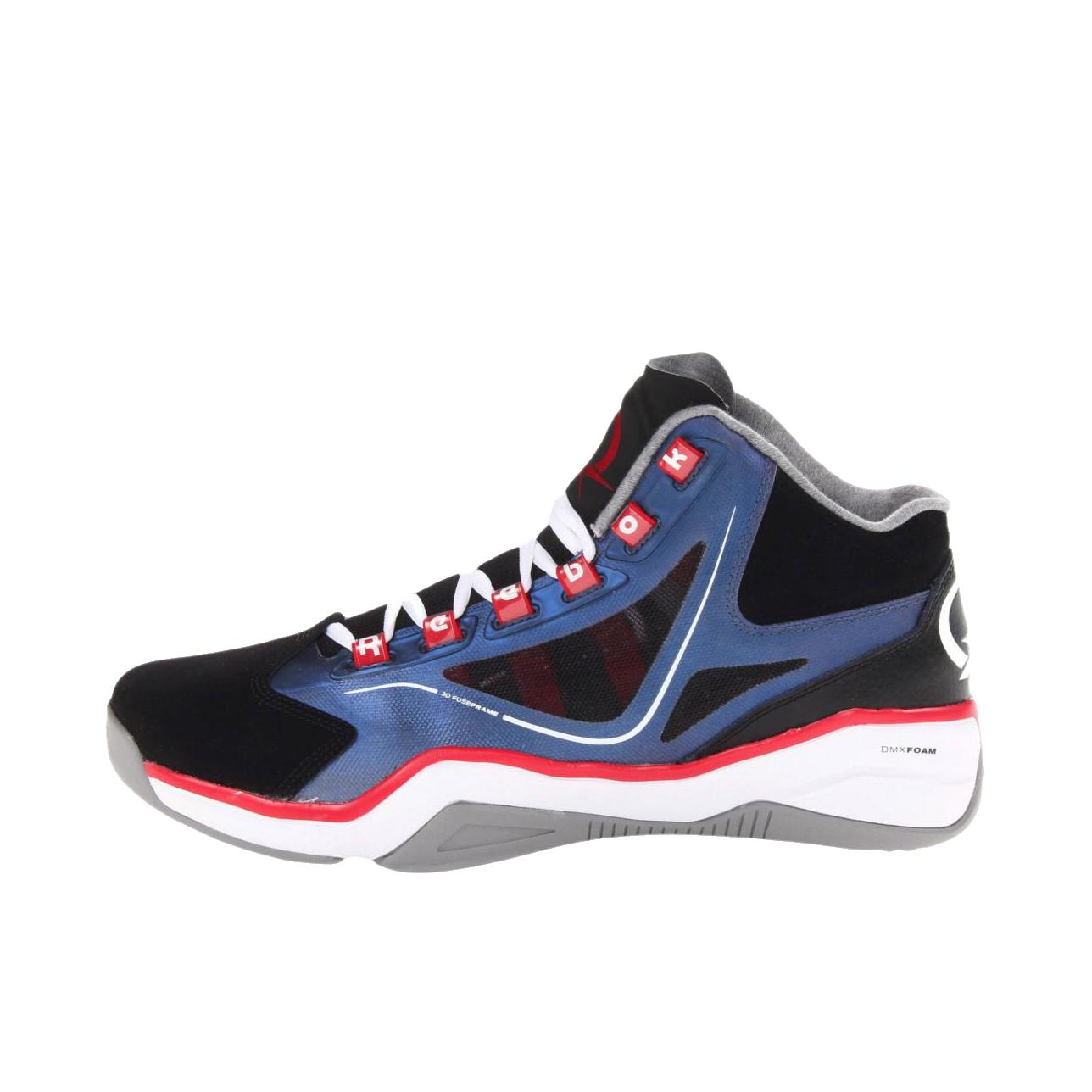 推荐商品：Reebok/锐步 Q96 Crossexamine 防滑 耐磨 篮球鞋 深黑色/蓝色