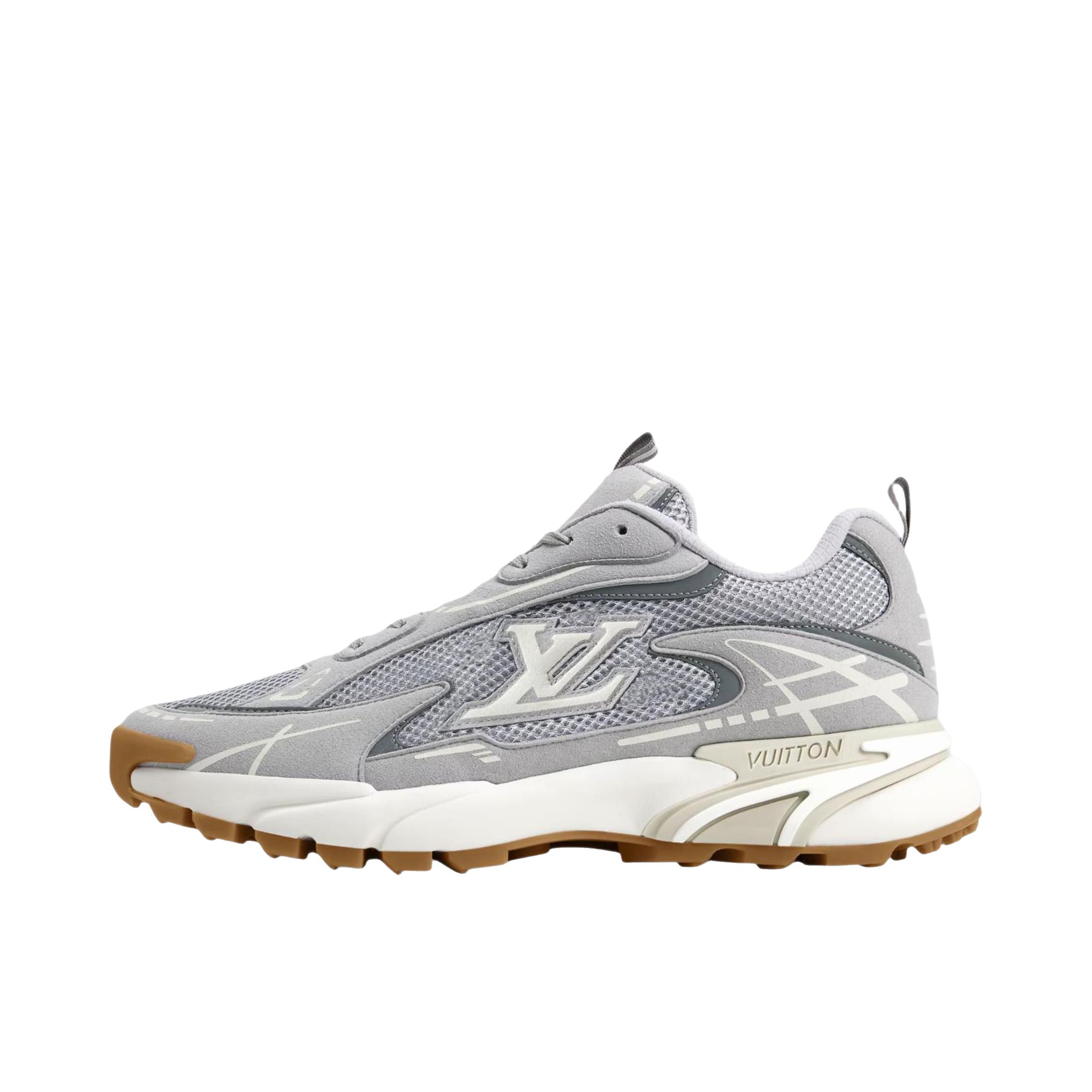 推荐商品：Louis Vuitton Runner Tatic系列 网布 时尚 圆头 耐磨 运动休闲鞋 灰色/白色