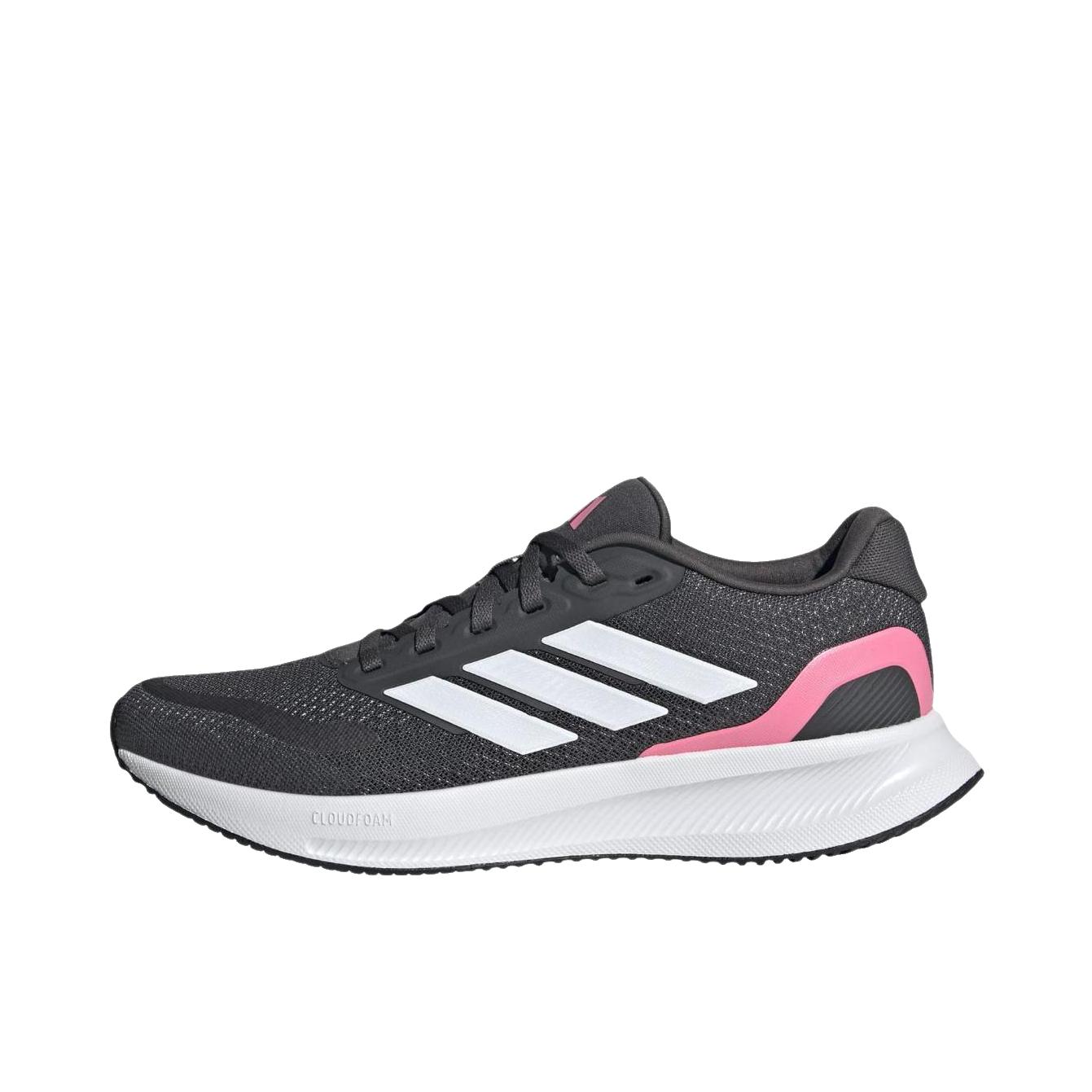 推荐商品：adidas Runfalcon 5.0 TR 支撑 减震 防滑 低帮 跑鞋 黑色/粉色/白色