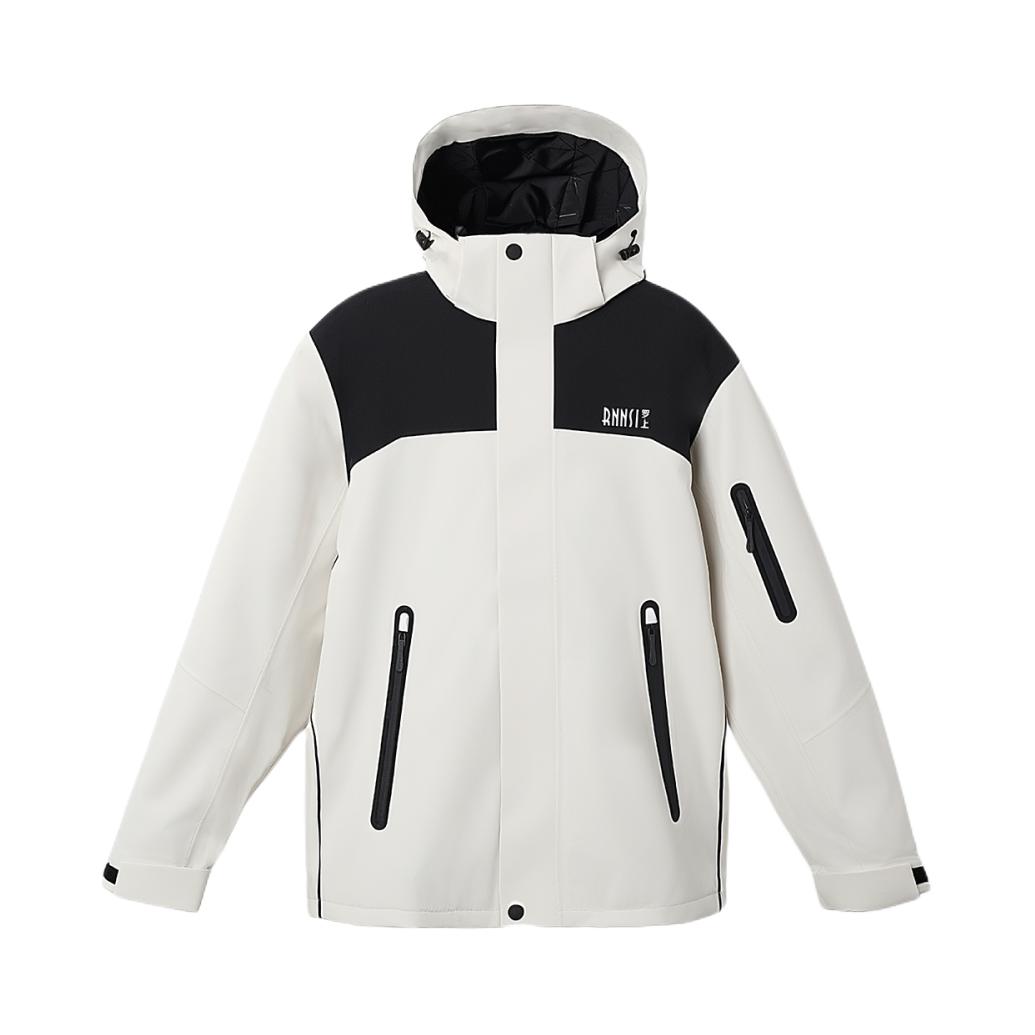 推荐商品：罗上 2026SS 三合一防风防水户外耐磨登山长袖冲锋衣 女装 L001S 黑拼白
