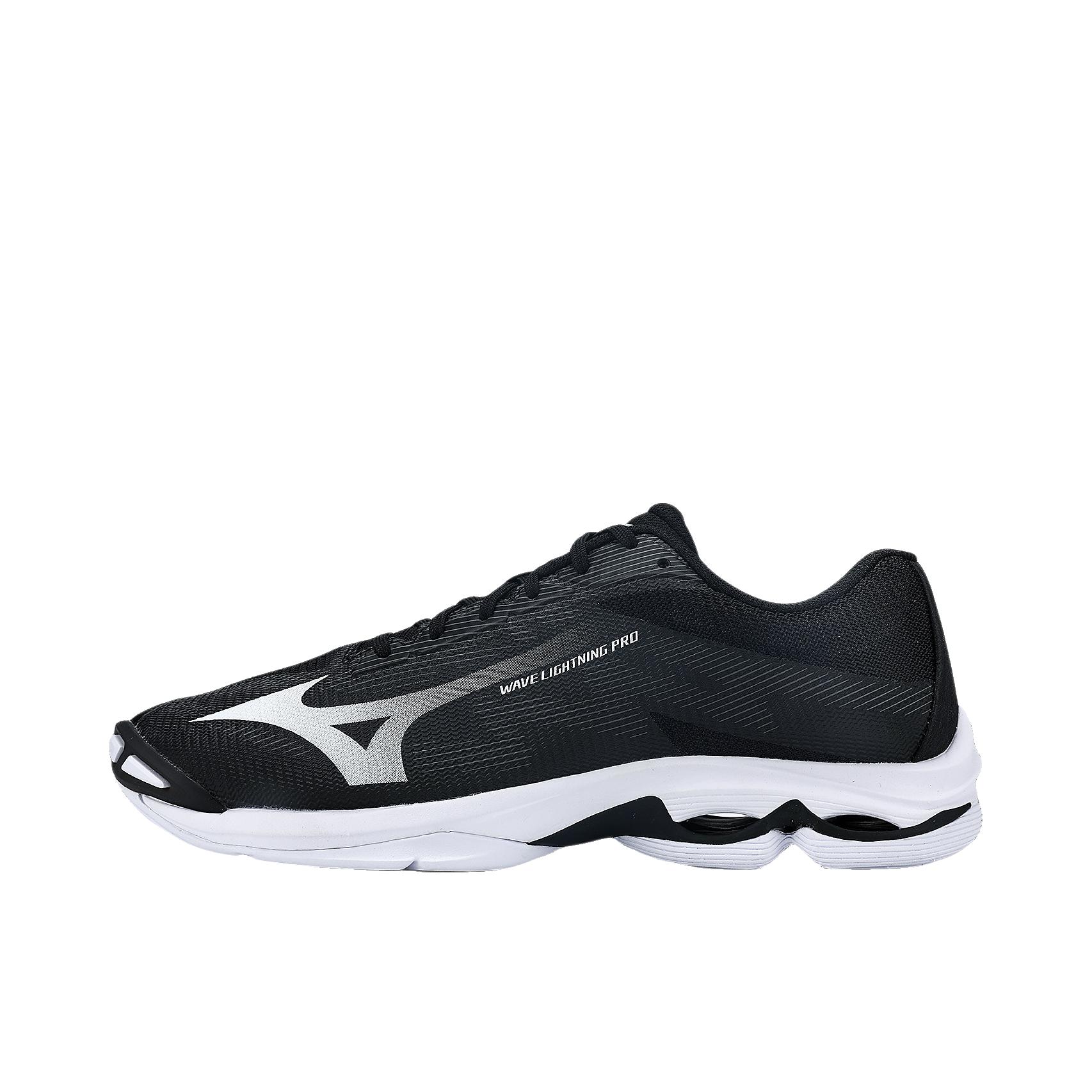 推荐商品：Mizuno/美津浓 Wave Lightning PRO 排球鞋 运动圆头厚底耐磨 白色/黑色
